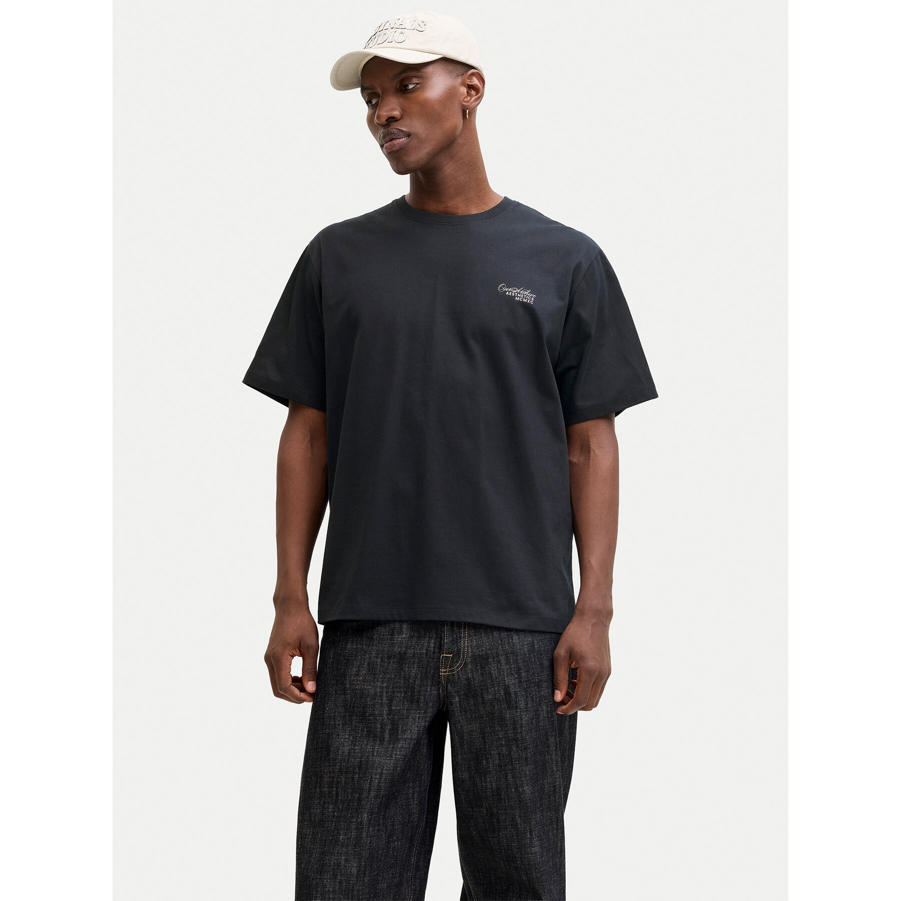 Jack & Jones T-Shirt Roar 12288099 Czarny Regular Fit