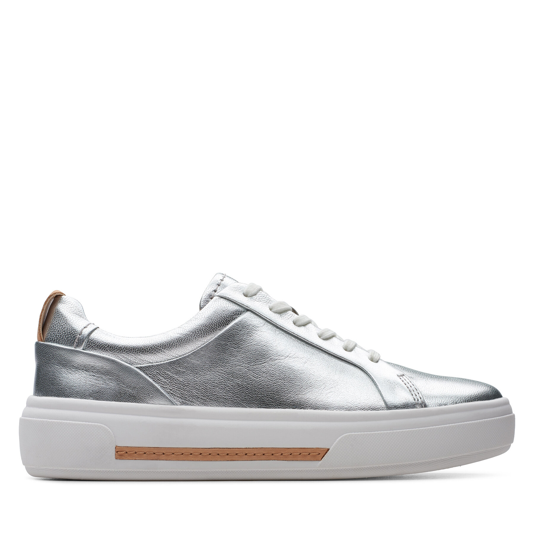 Clarks Sneakersy Hollyhock Walk 26176310 Srebrny