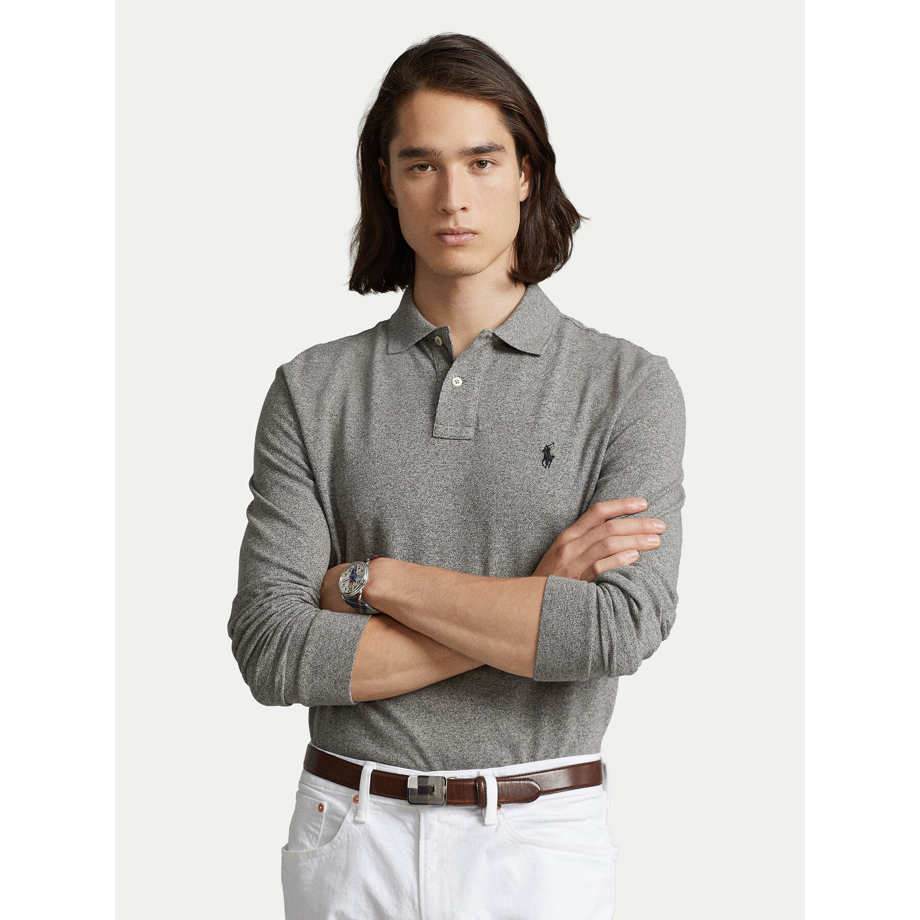 Polo Ralph Lauren Polo 710681126003 Szary Slim Fit