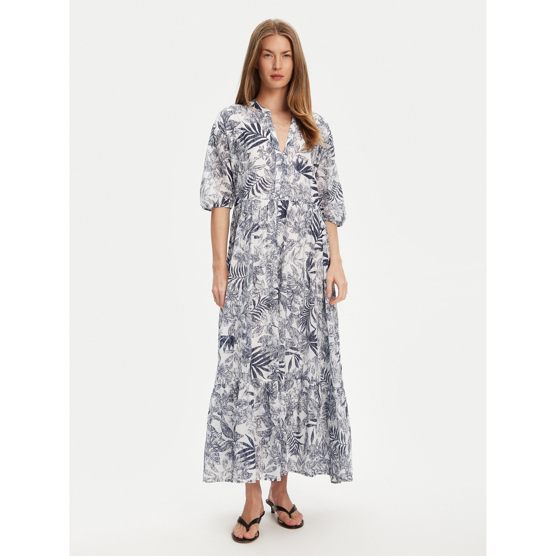 United Colors Of Benetton Sukienka letnia 4ENDDV0BT Niebieski Relaxed Fit
