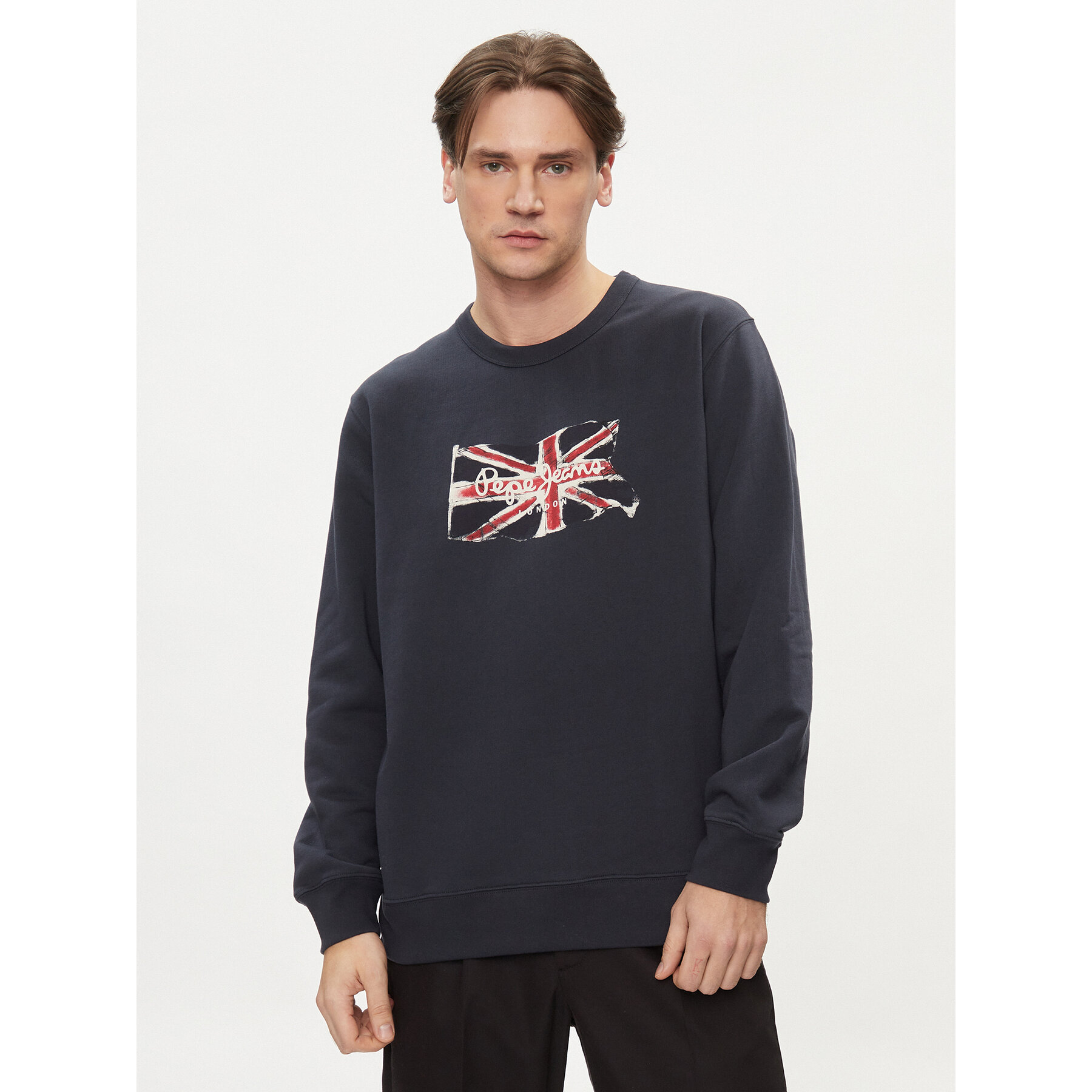 Pepe Jeans Bluza Ruwan PM582669 Granatowy Regular Fit
