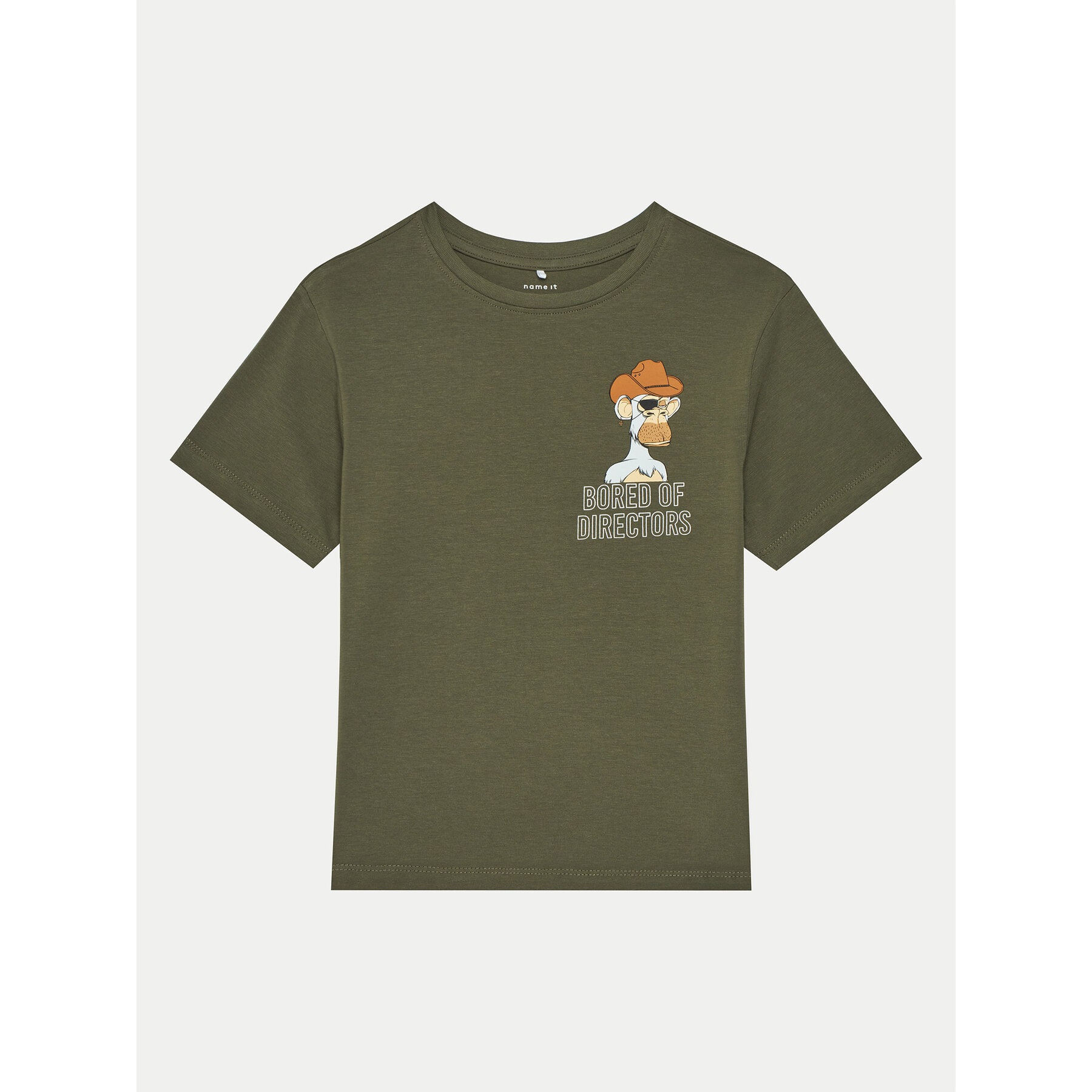 NAME IT T-Shirt 13238524 Zielony Regular Fit