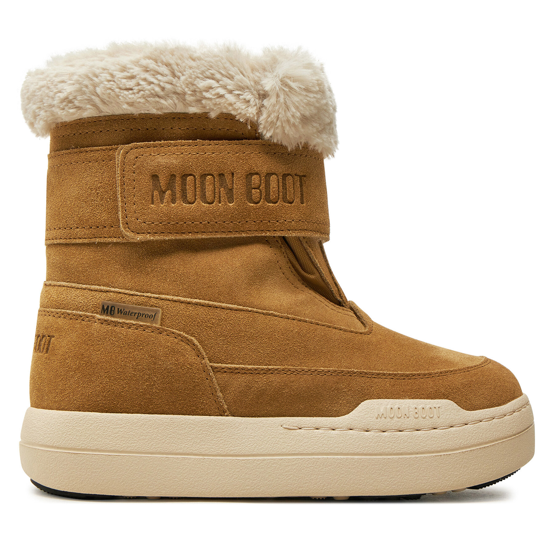 Moon Boot Śniegowce Junior Park Dtrap Boot Suede 80D3440040 Brązowy