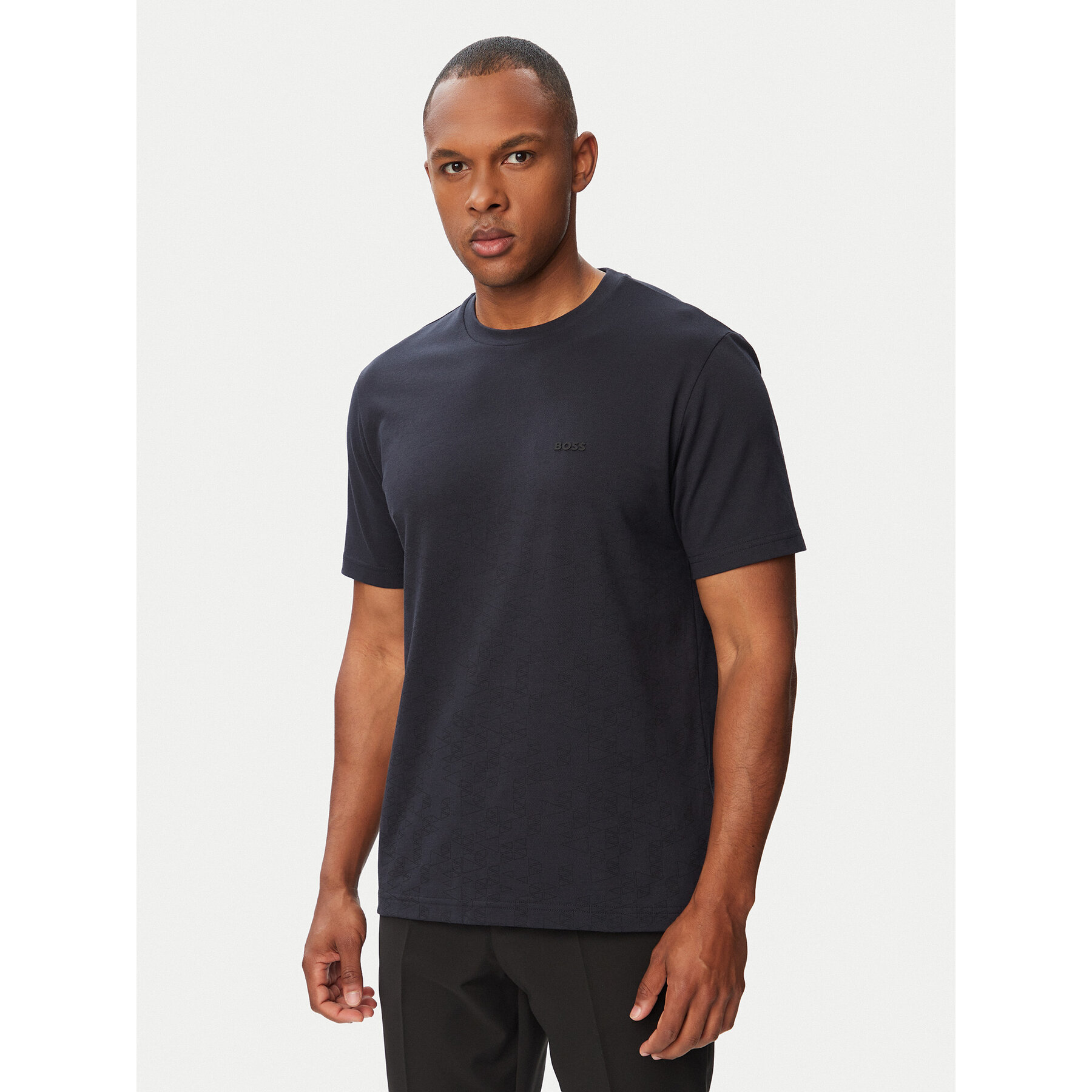 BOSS T-Shirt TS_GOC Swing AO 50566856 Granatowy Regular Fit