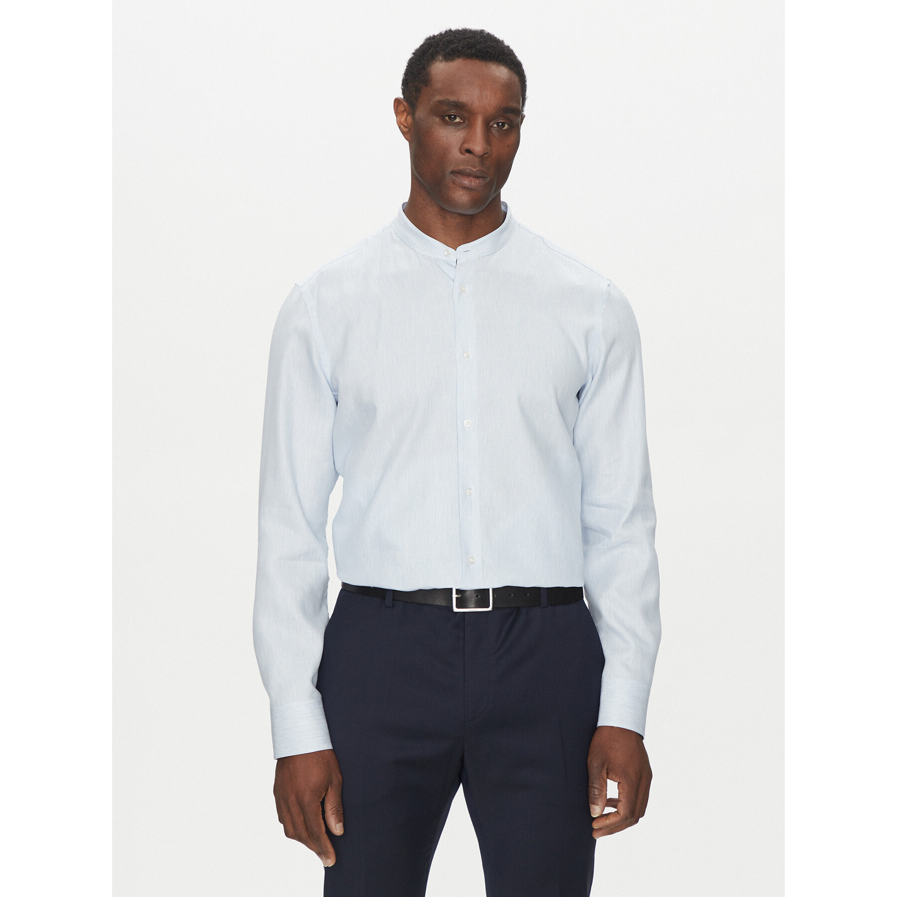 BOSS Koszula H-HANK-standup-214 50539233 Błękitny Slim Fit