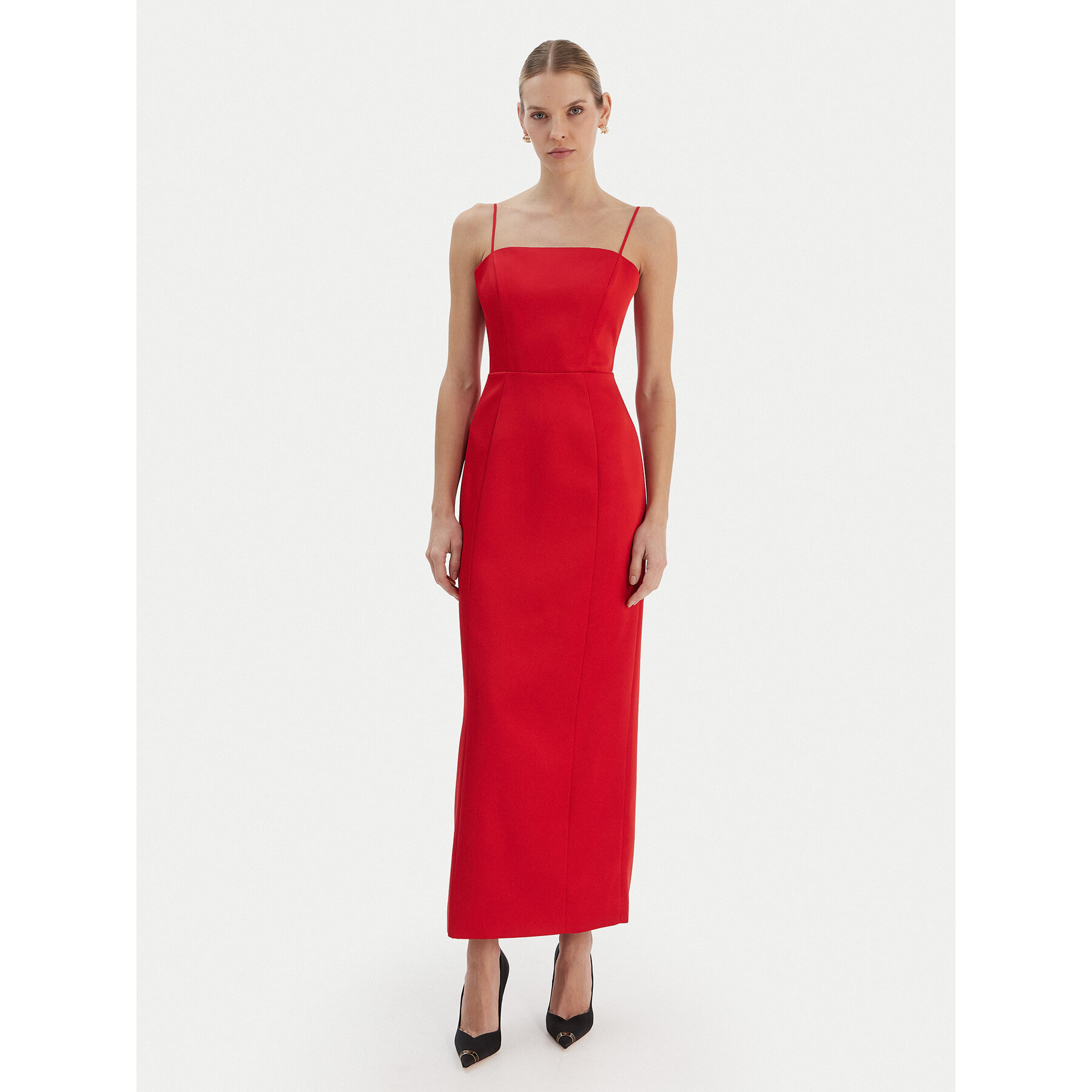 Bardot Sukienka wieczorowa Lucille 60179DB Czerwony Slim Fit