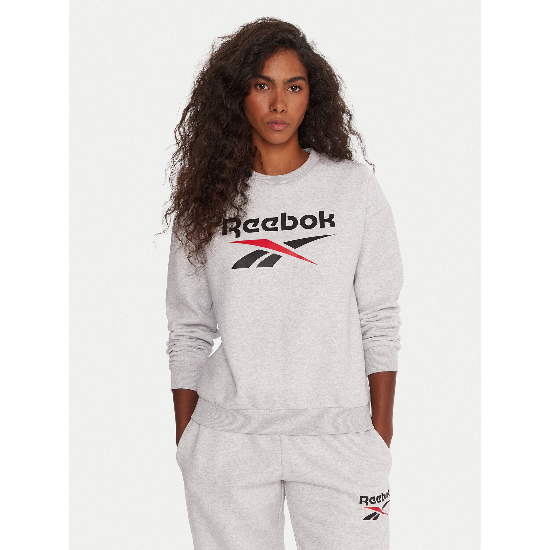 Reebok Bluza RK25169CCW Szary Regular Fit