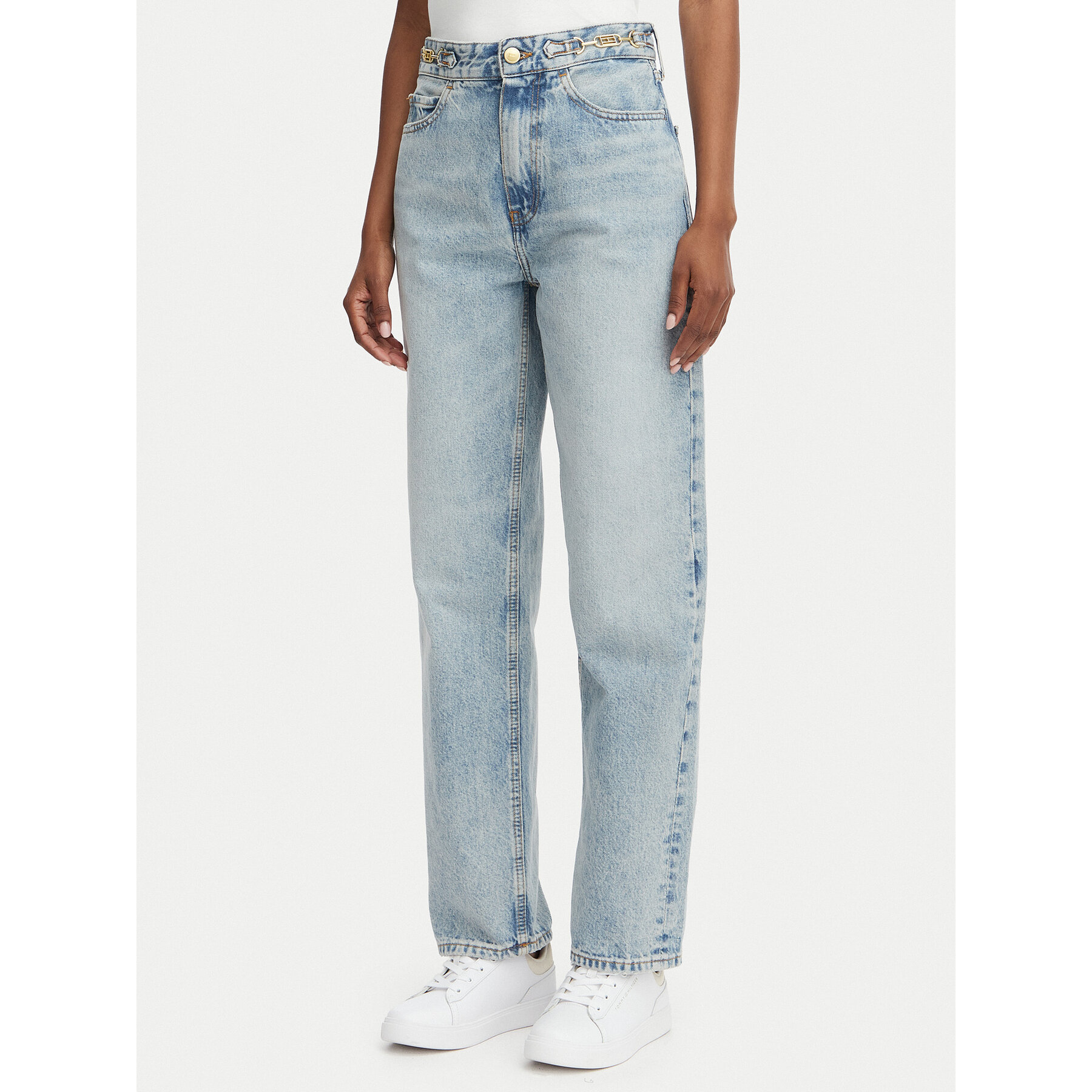 Tommy Hilfiger Jeansy Cam WW0WW49960 Niebieski jasny Straight Fit