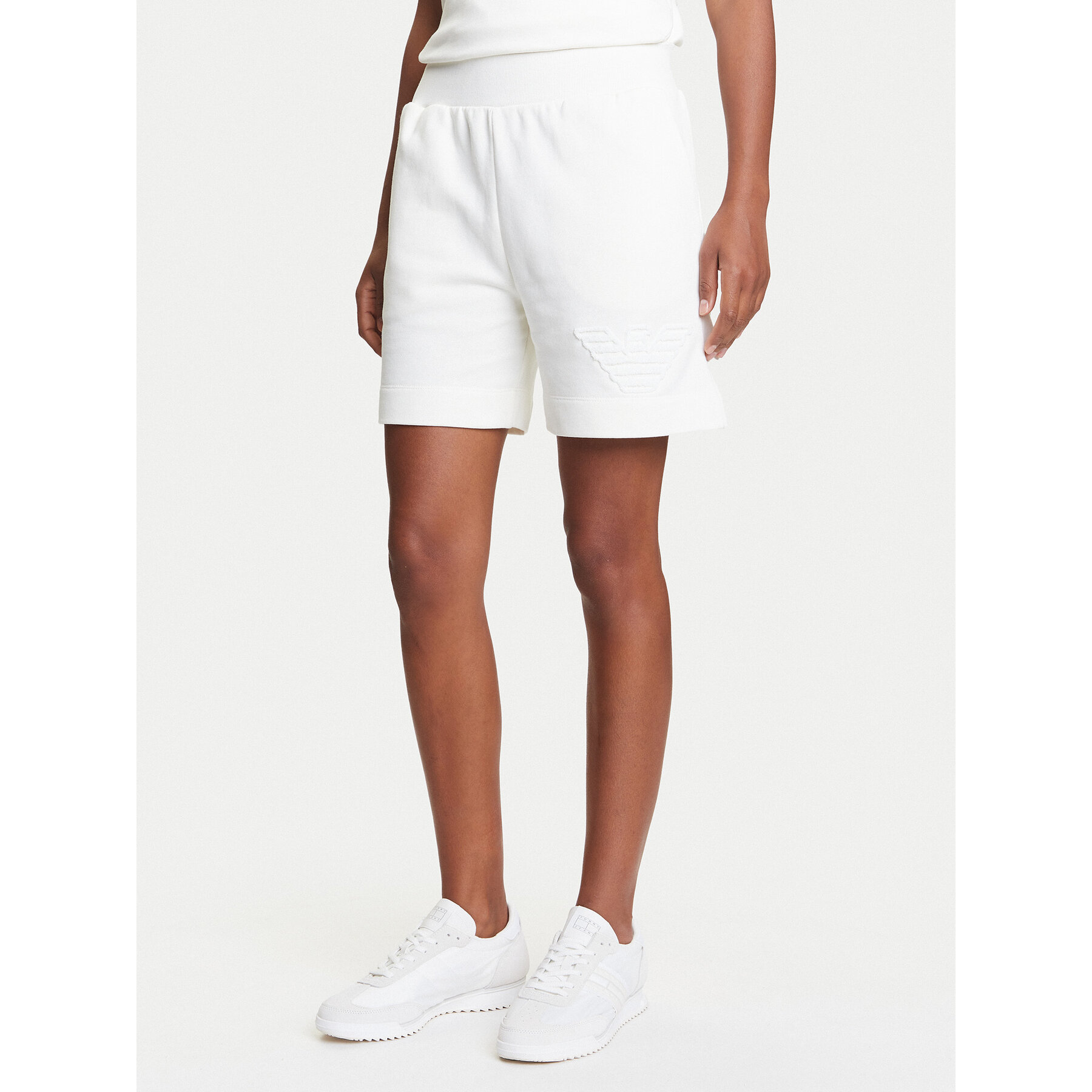 Emporio Armani Szorty sportowe EW000778 AF12186 U1131 Biały Loose Fit