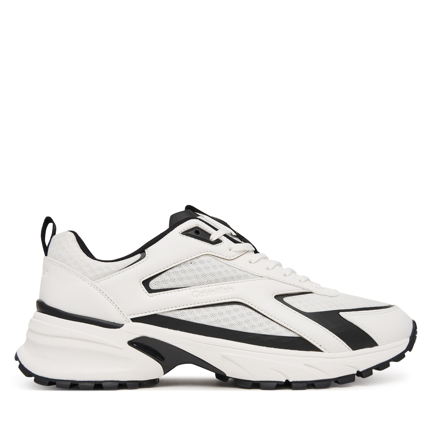 Calvin Klein Sneakersy Hike Runner Laceup Strip M-Lt HM0HM02154 Biały