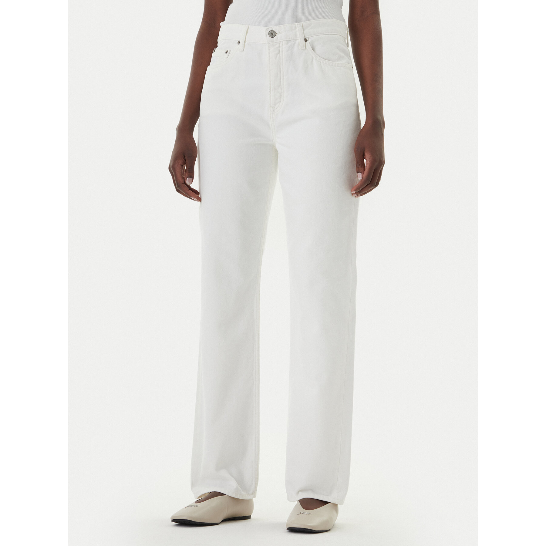 Tommy Jeans Jeansy Layla DW0DW22773 Biały Slim Fit