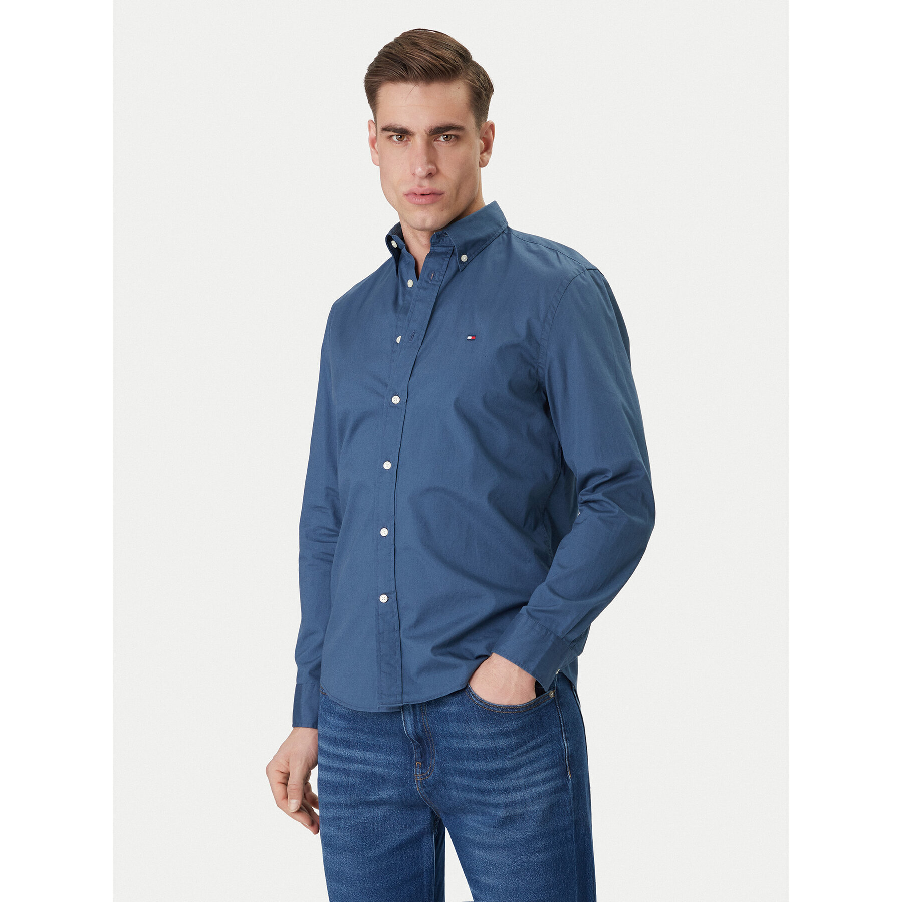 Tommy Hilfiger Koszula MW0MW37550 Niebieski Regular Fit