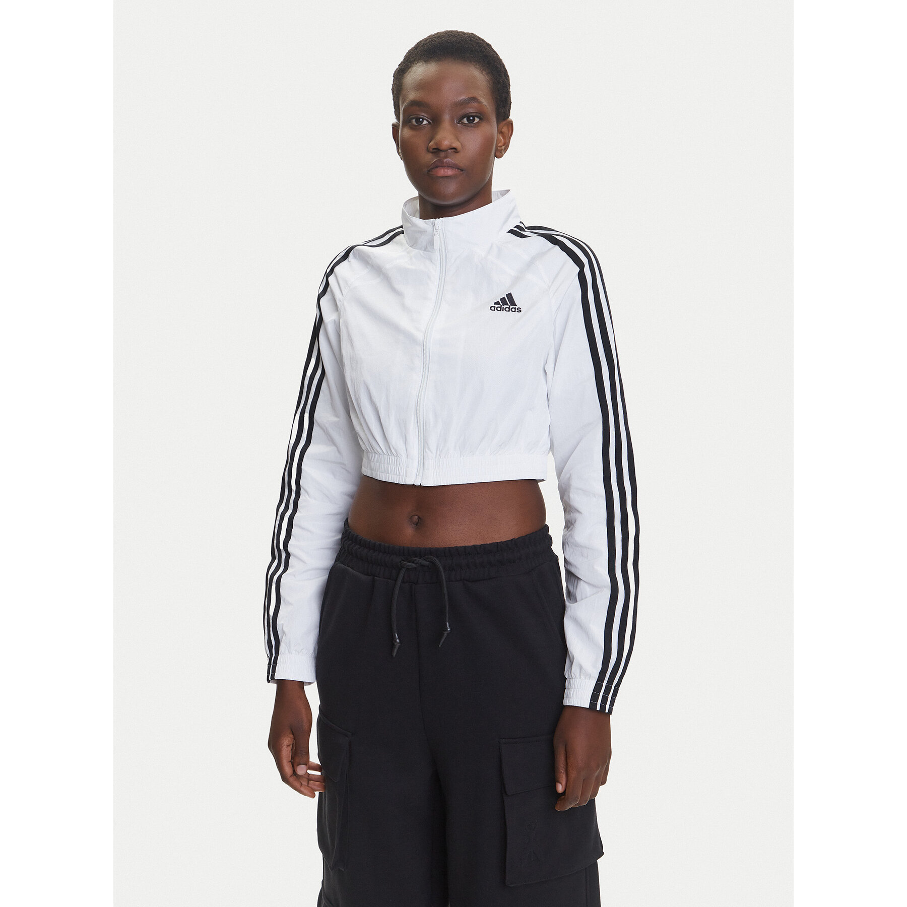 adidas Bluza Teamgeist adicolor JZ8275 Biały Slim Fit