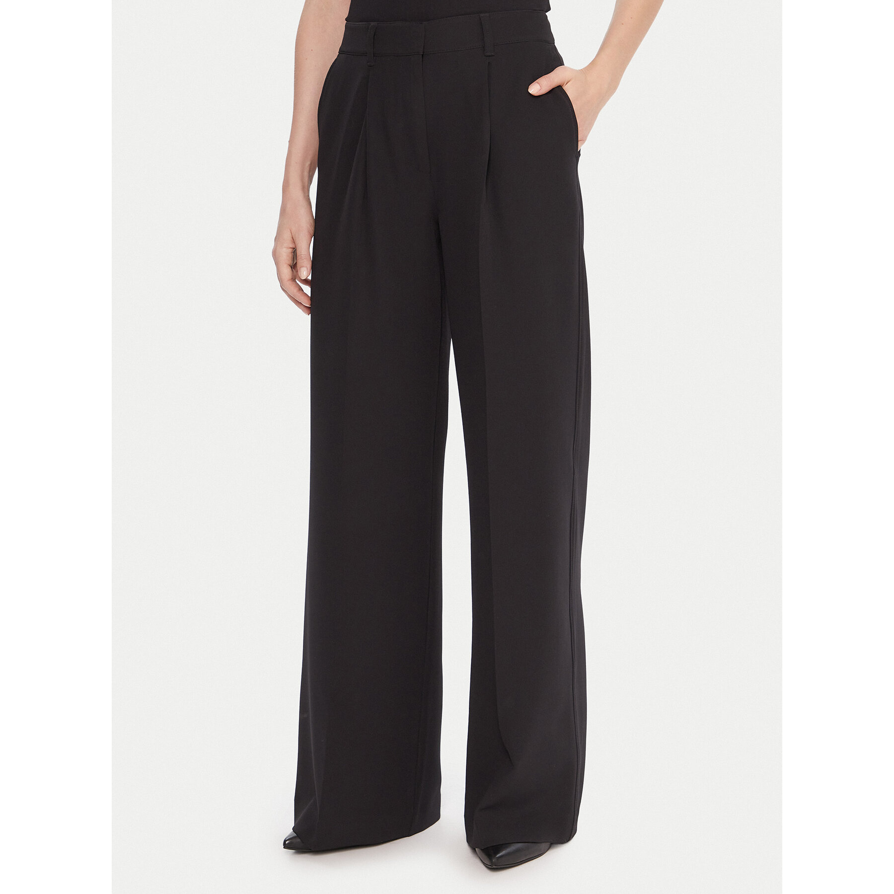 BOSS Spodnie palazzo C_Tiwi2 50545580 Czarny Wide Leg