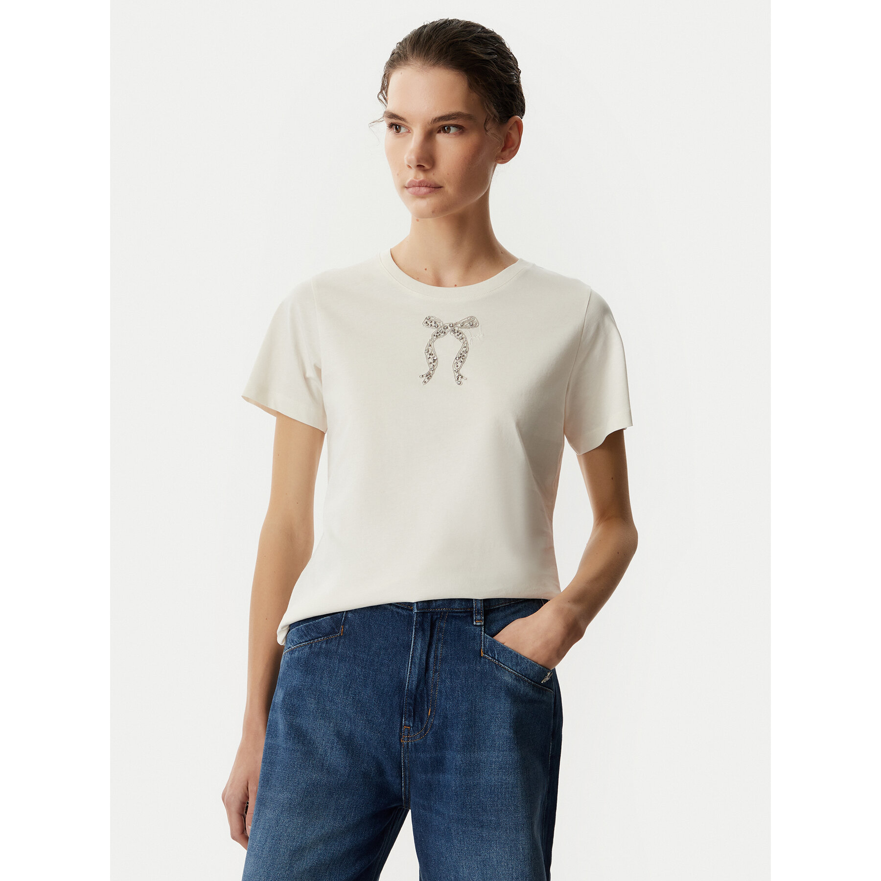 JOOP! T-Shirt Tamme 30103725 Biały Slim Fit