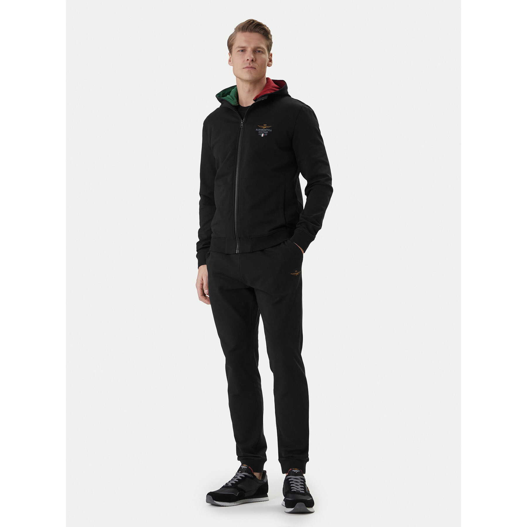 Aeronautica Militare Dres 261TF0108UF00674 Czarny Regular Fit