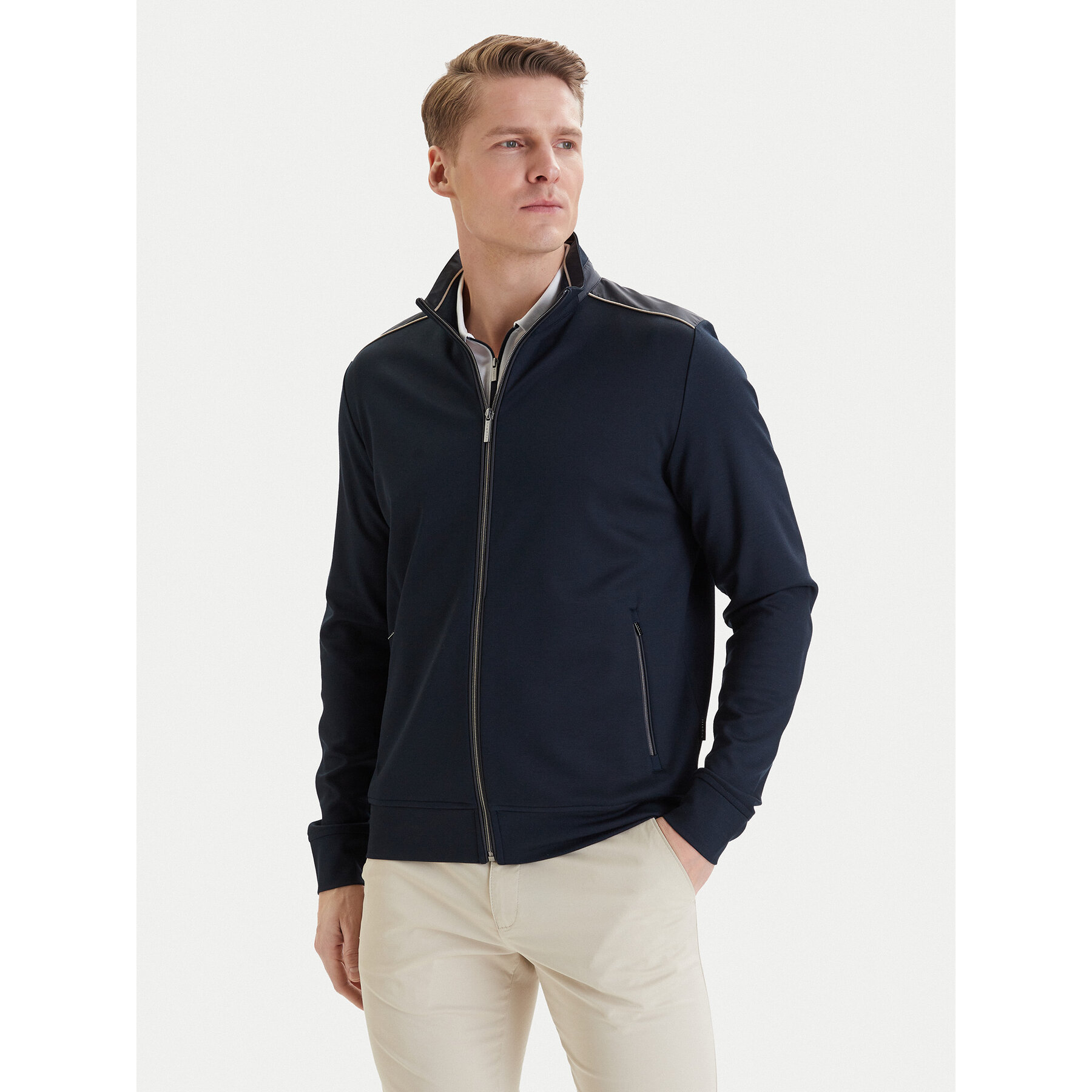 Bugatti Bluza 8750-15123E Granatowy Regular Fit