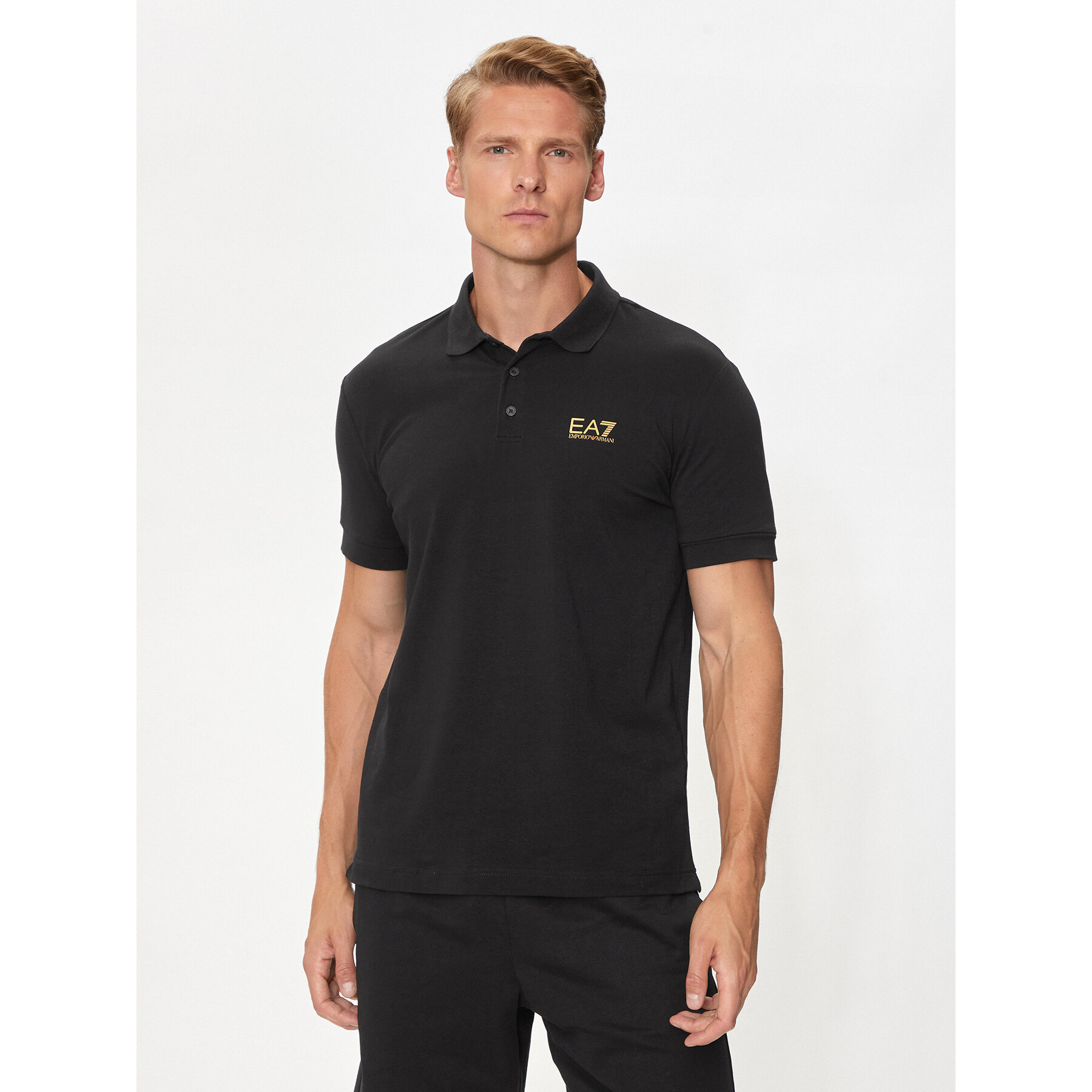 EA7 Emporio Armani Polo 8NPF14 PJVQZ 0208 Czarny Regular Fit