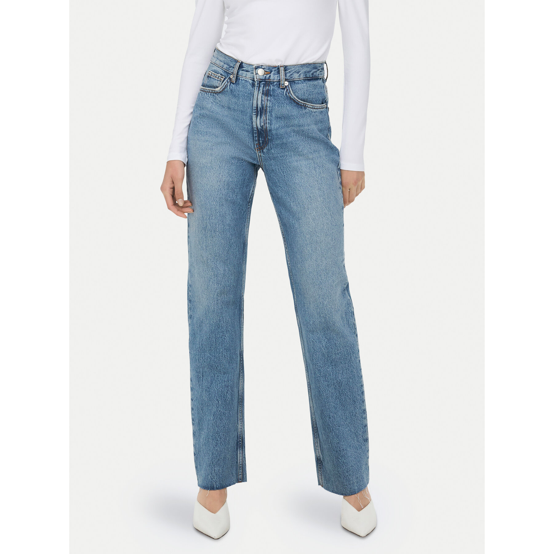 ONLY Jeansy Riley 15315031 Niebieski Straight Fit