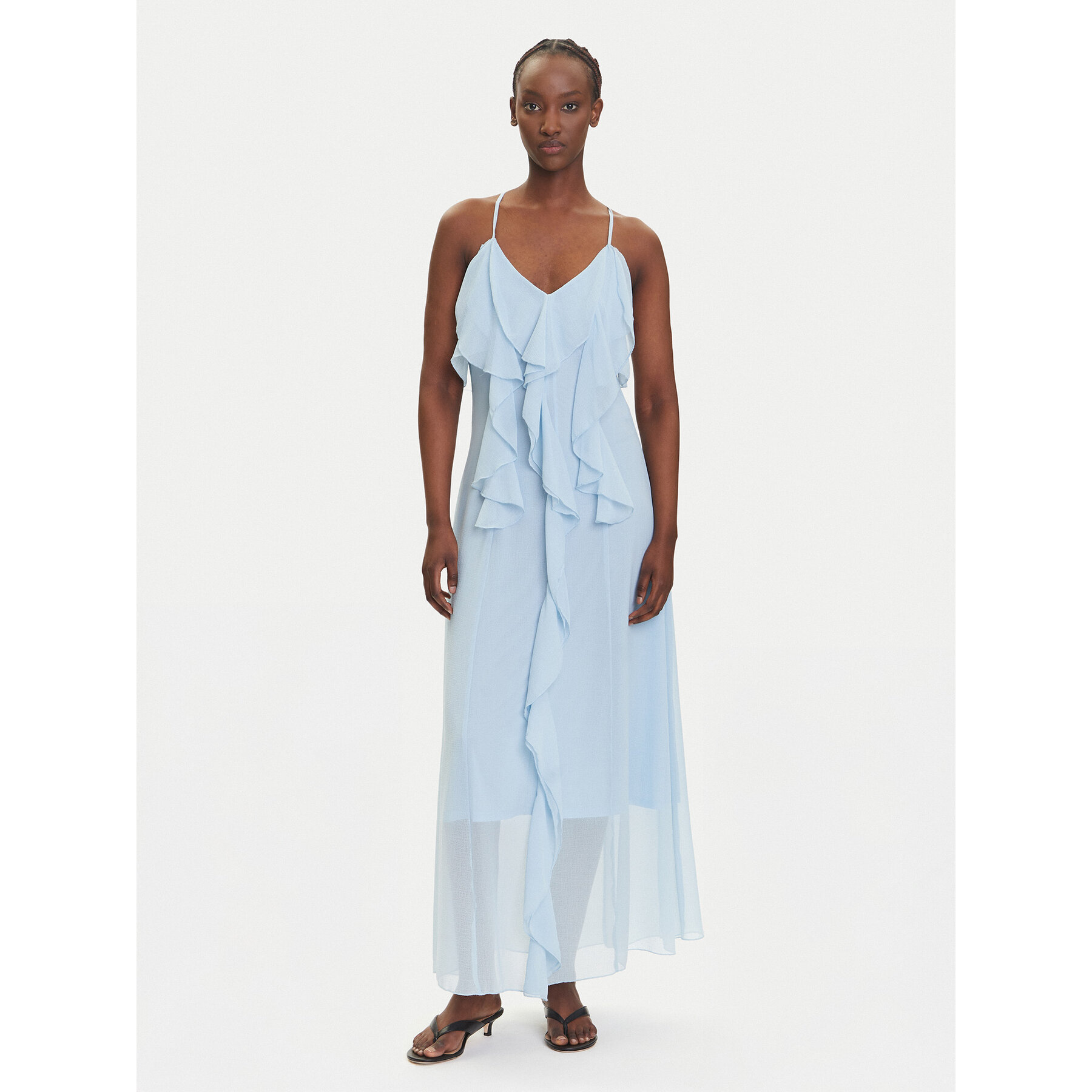 Vero Moda Sukienka wieczorowa Camille 10336405 Błękitny Regular Fit