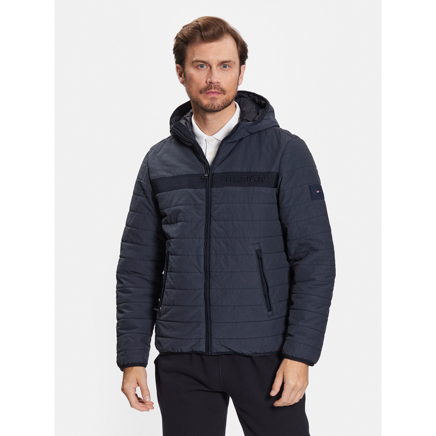 Tommy Hilfiger Kurtka przejściowa MW0MW31639 Granatowy Regular Fit
