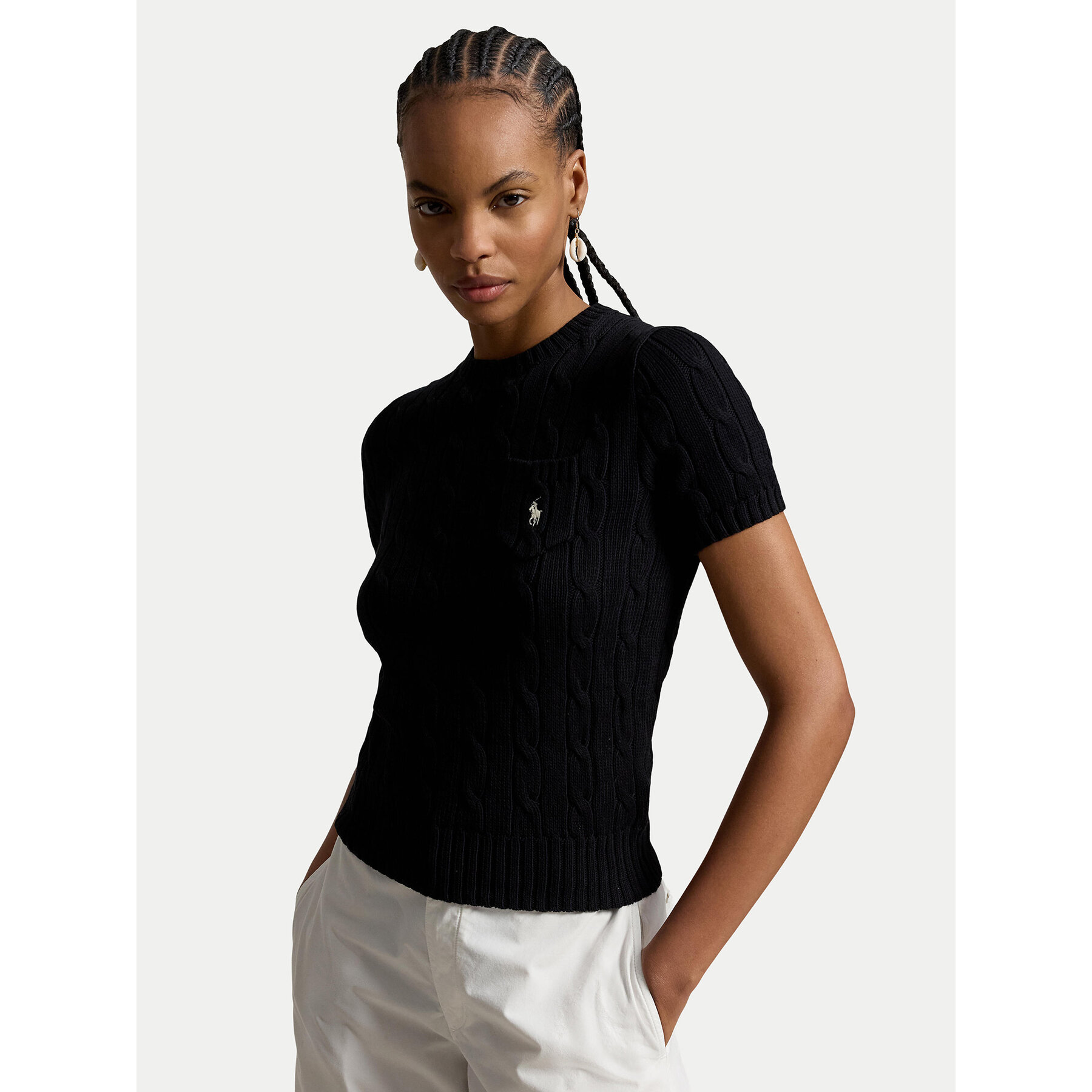 Polo Ralph Lauren Sweter 211971873506 Czarny Slim Fit