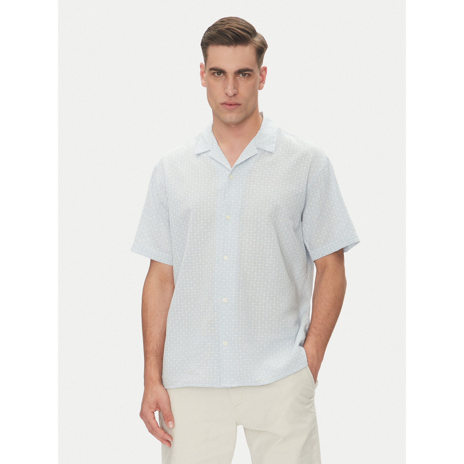 Jack & Jones Koszula Luke 12277185 Niebieski Relaxed Fit