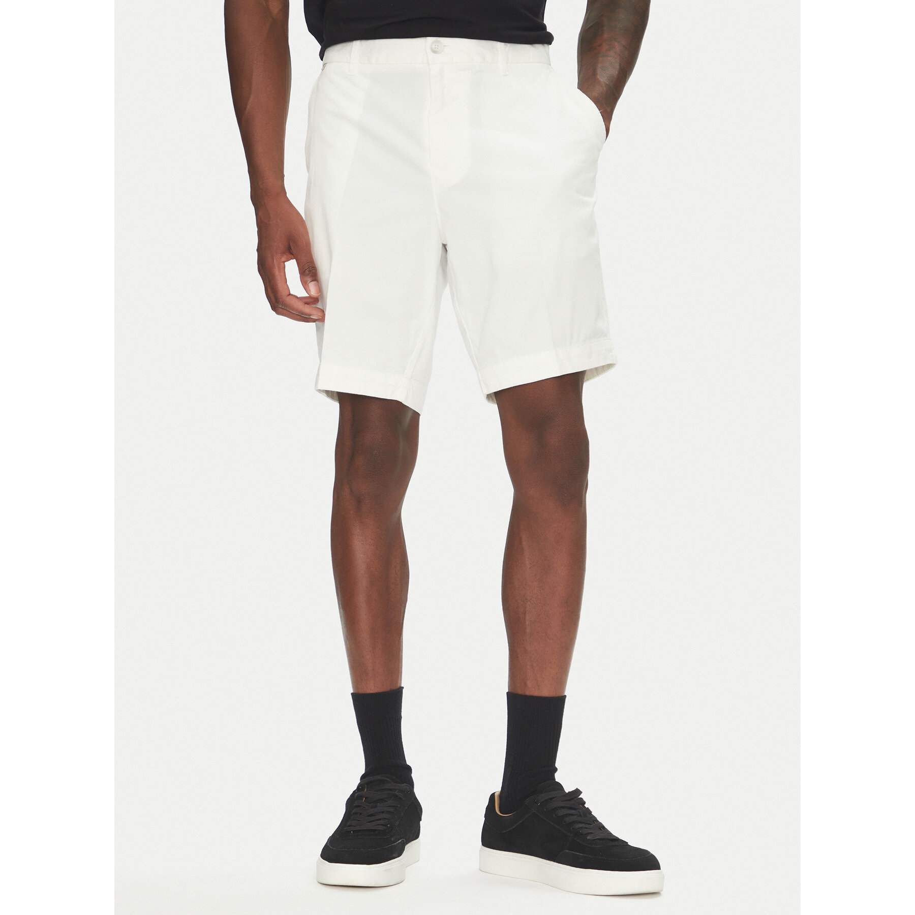 BOSS Szorty materiałowe H-Slice 50540743 Biały Slim Fit