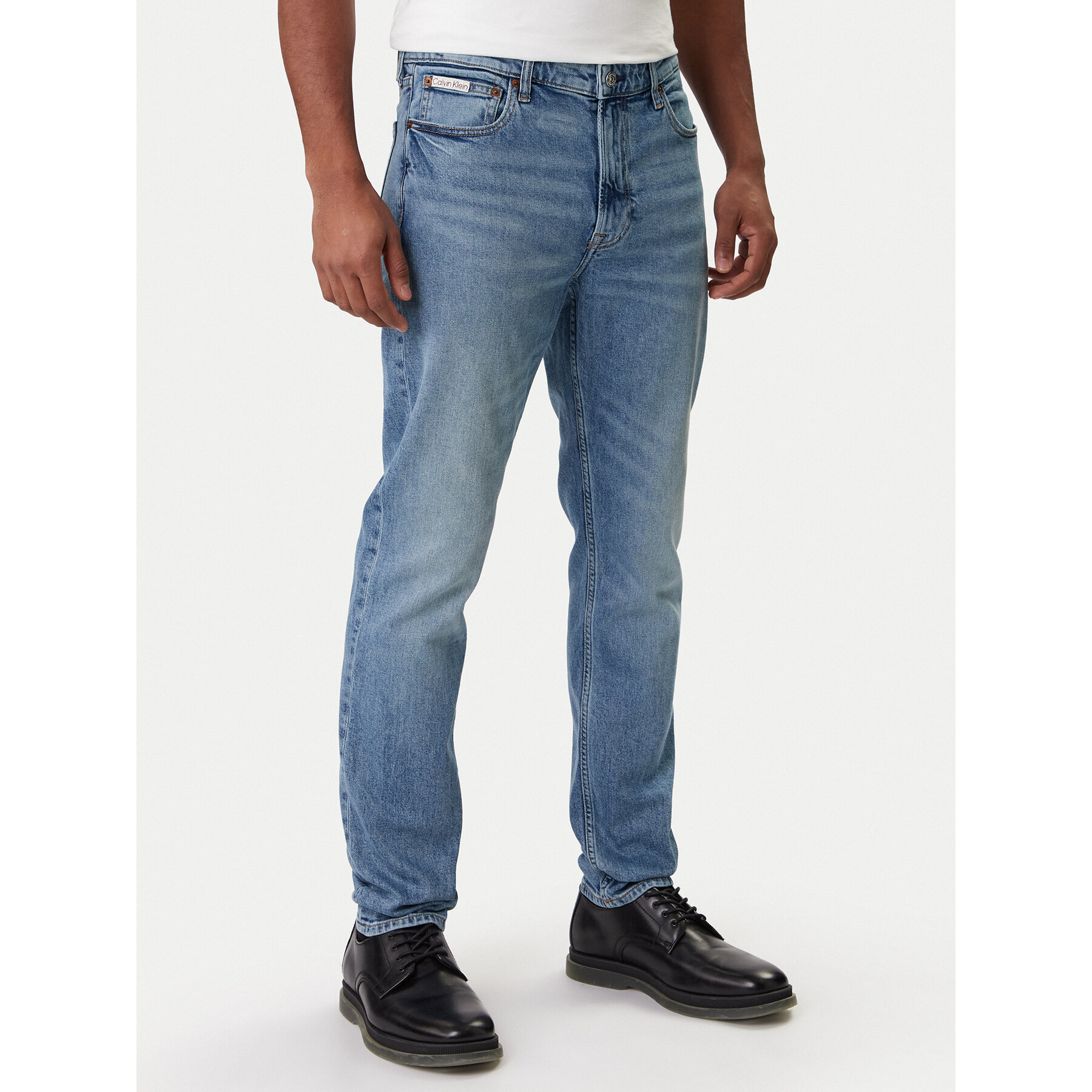 Calvin Klein Jeans Jeansy LV04RE700G Niebieski Slim Fit