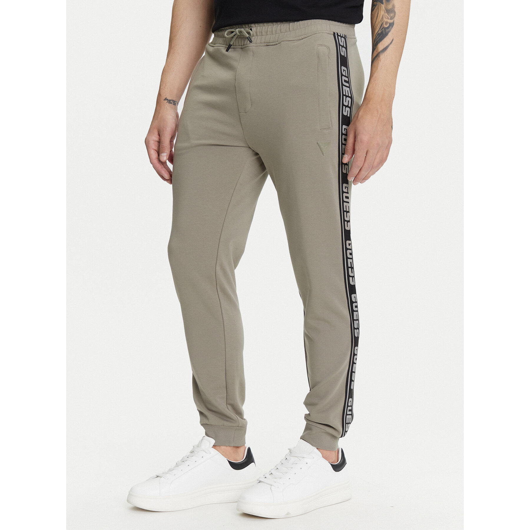Guess Spodnie dresowe Z2YB19 K6ZS1 Khaki Regular Fit