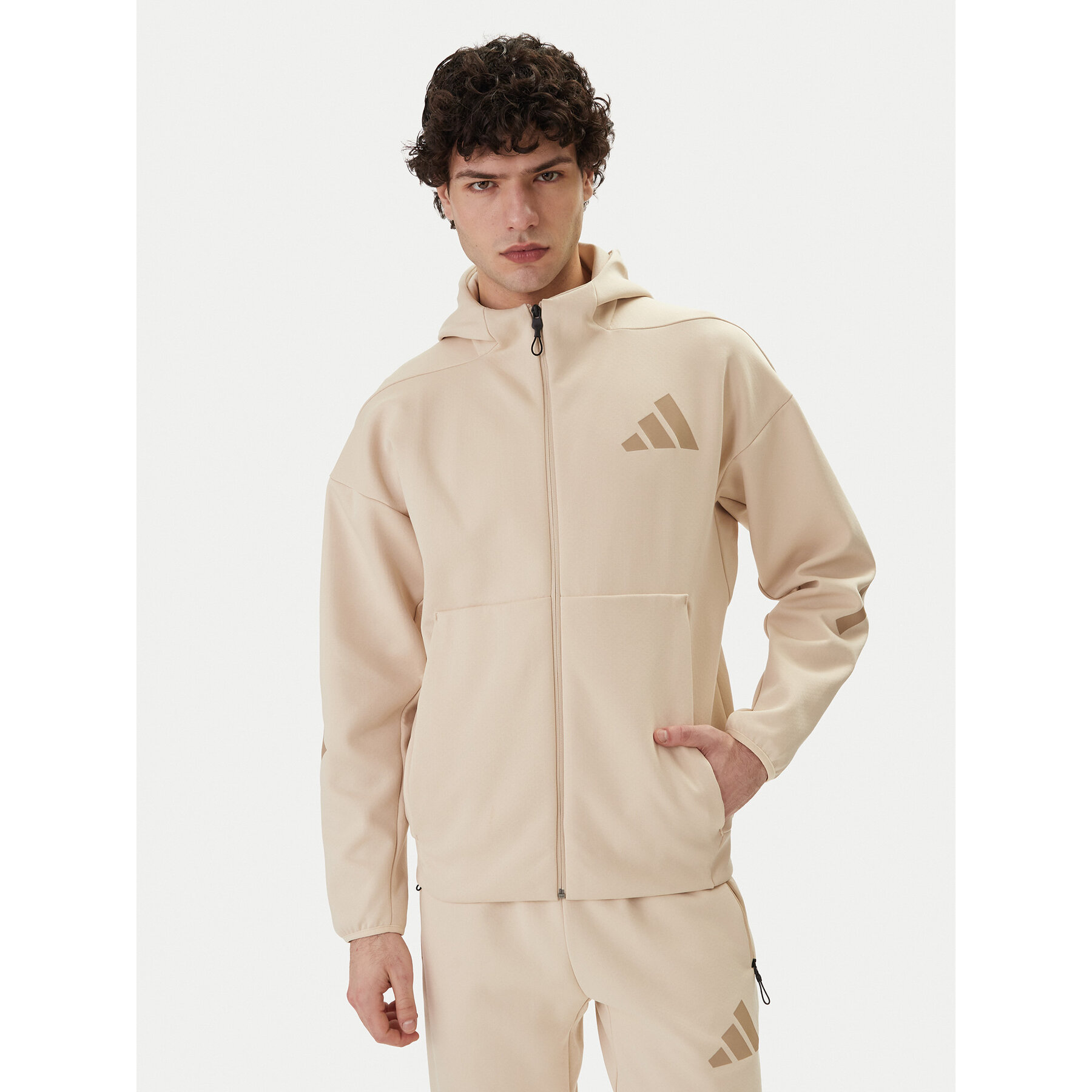adidas Bluza Z.N.E. KE4680 Beżowy Regular Fit