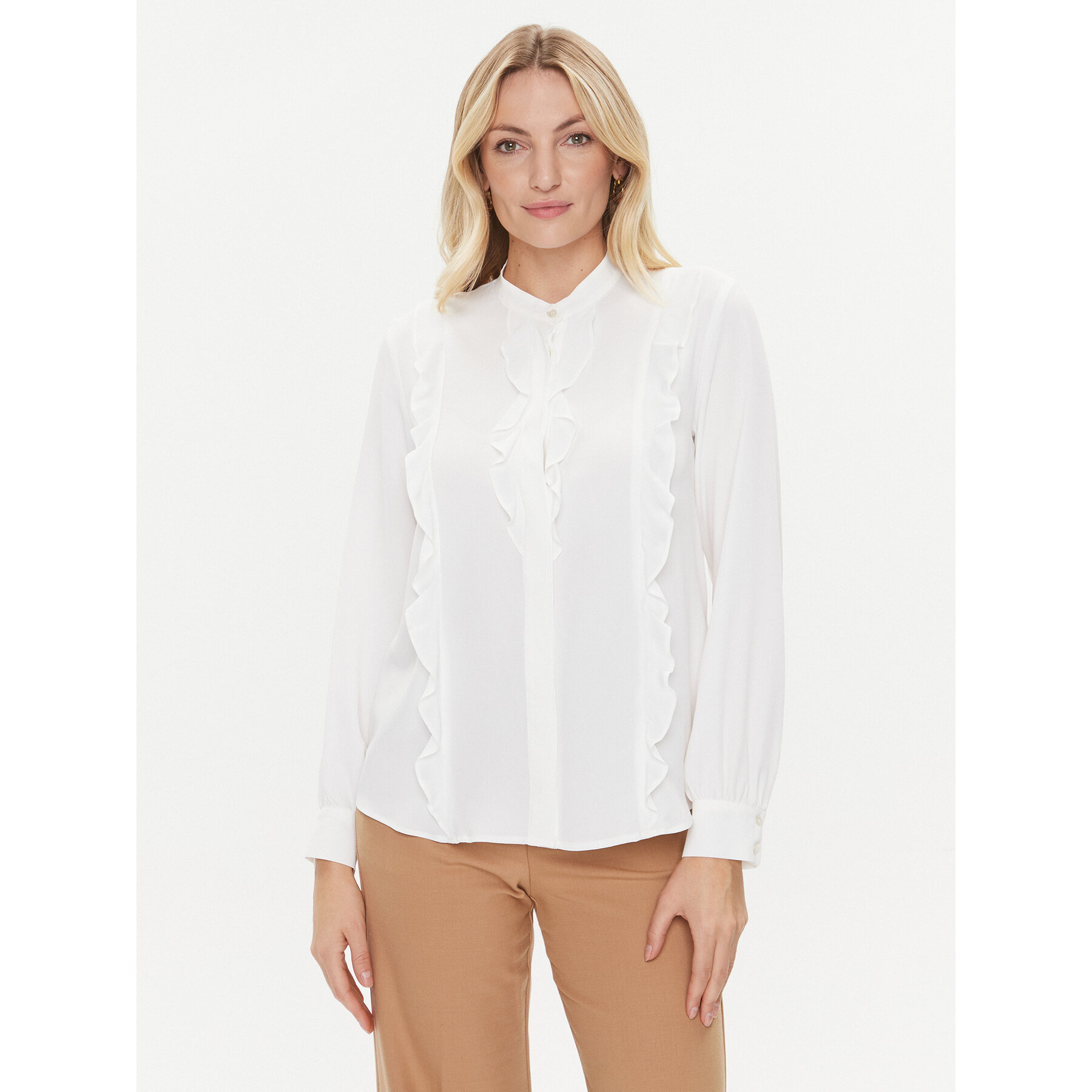 Marella Bluzka Aguzze 2331160536200 Écru Regular Fit