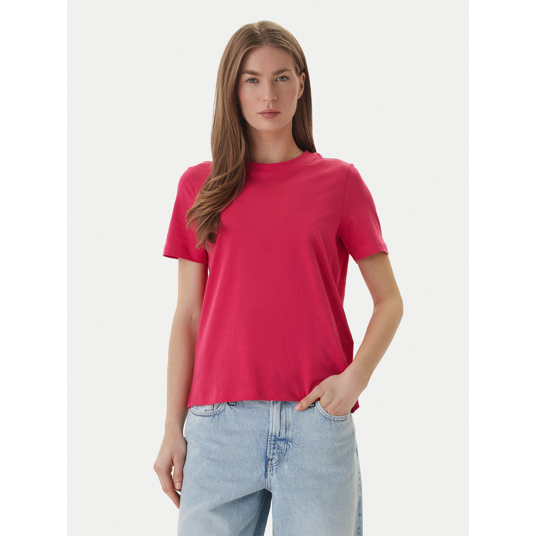 Vero Moda T-Shirt Paulina 10316991 Różowy Regular Fit