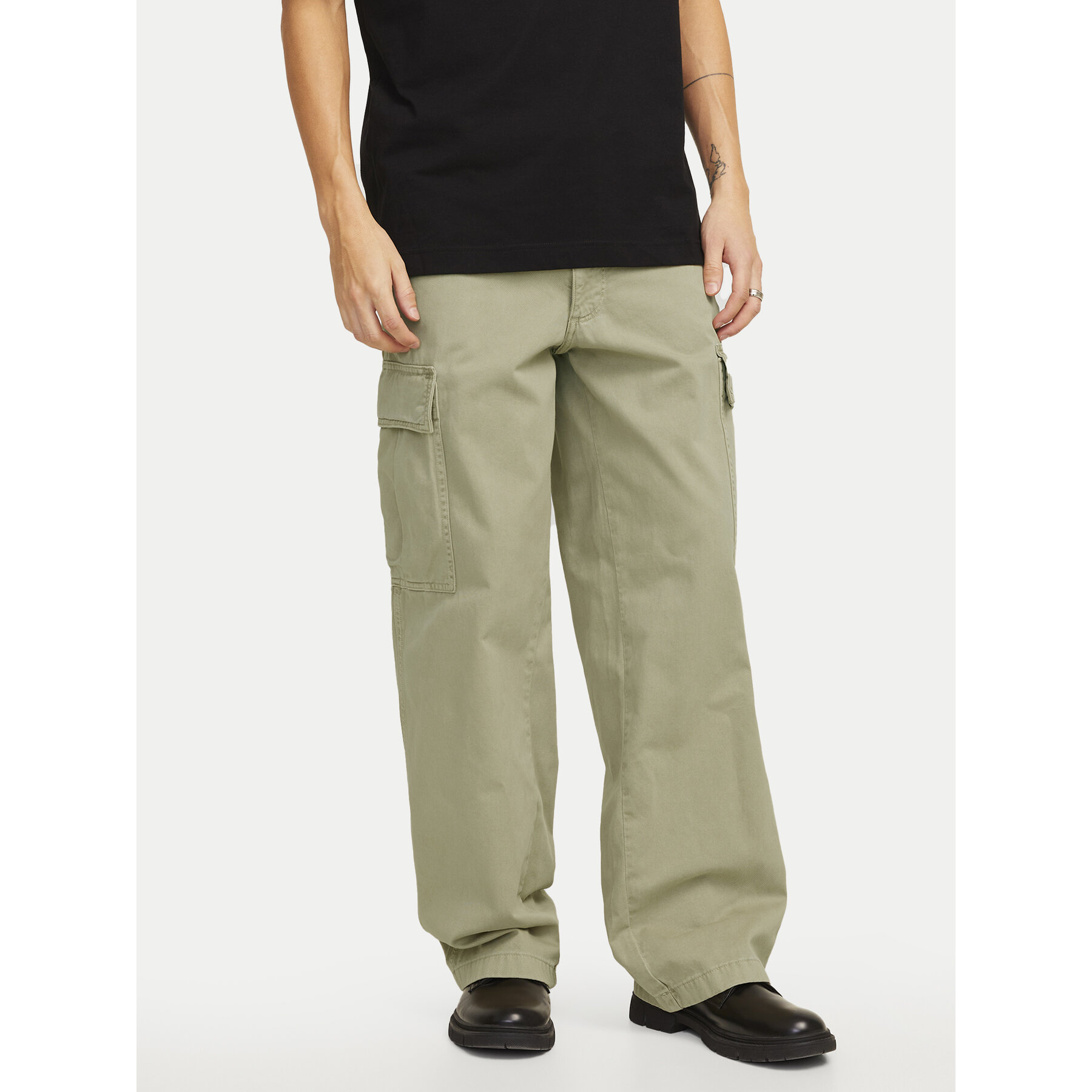 Jack & Jones Spodnie materiałowe Bill 12269379 Beżowy Wide Leg