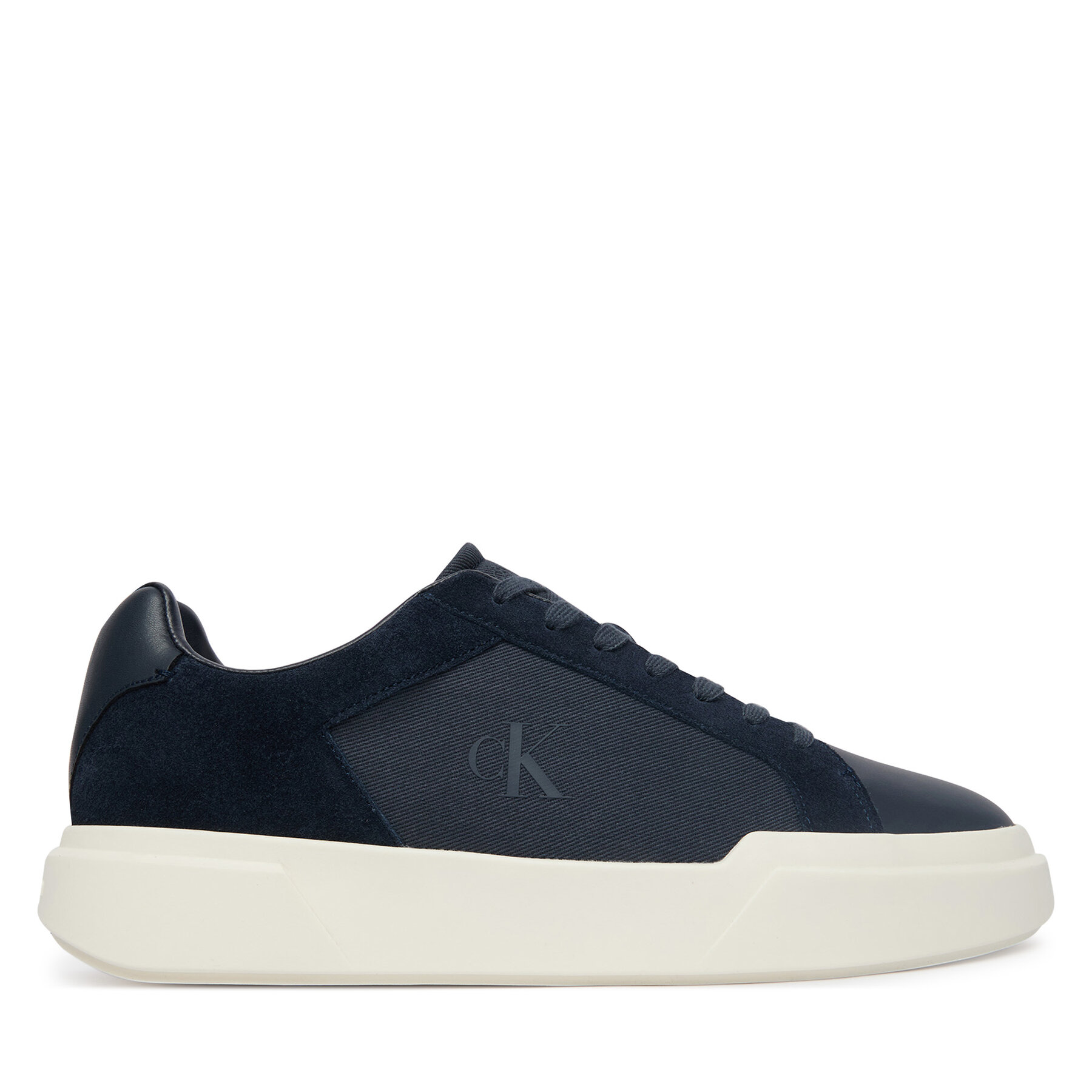 Calvin Klein Sneakersy Chunky Cupsole Laceup Cv Mix HM0HM02238 Granatowy