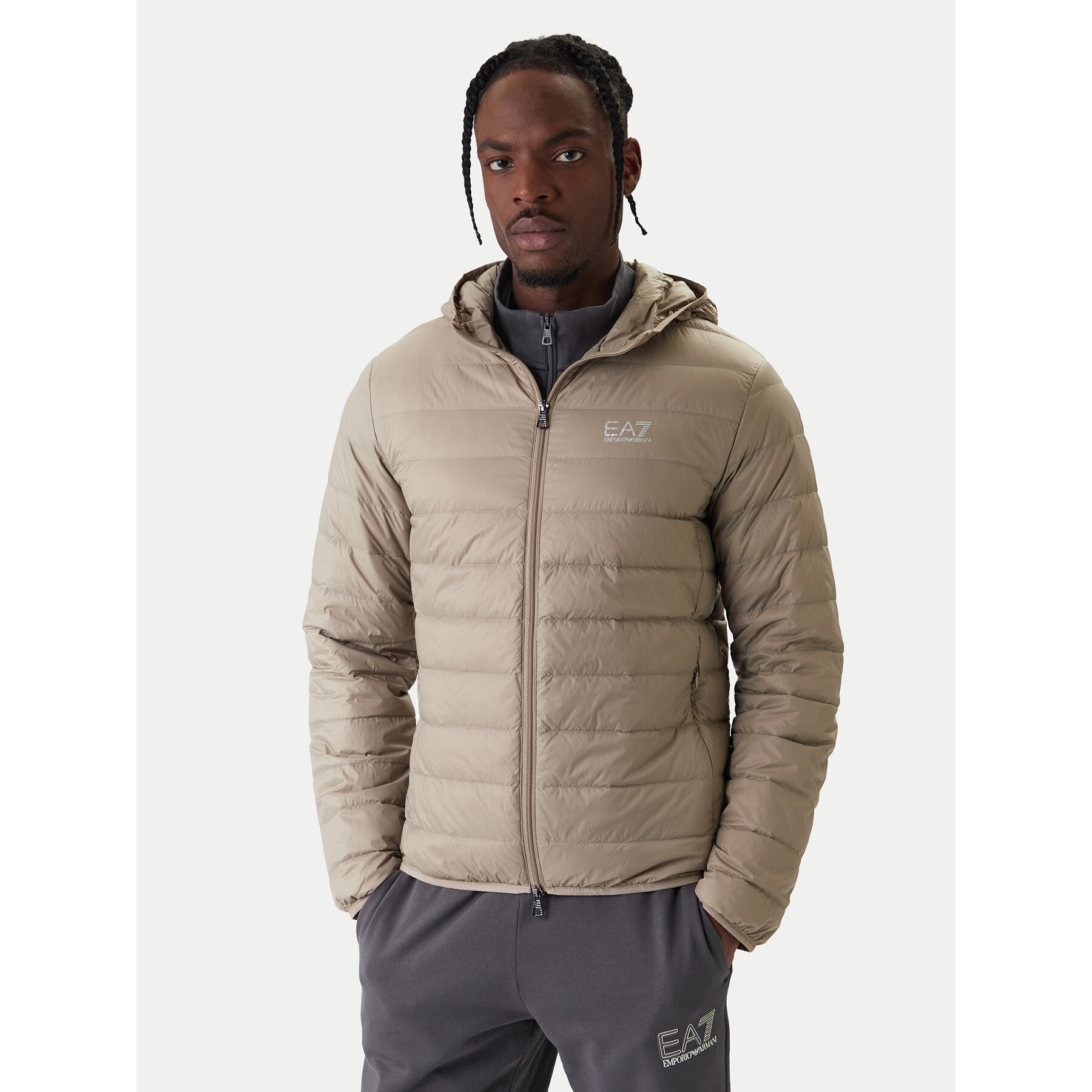 EA7 Emporio Armani Kurtka puchowa 8NPB24 PNGPZ U6167 Beżowy Regular Fit