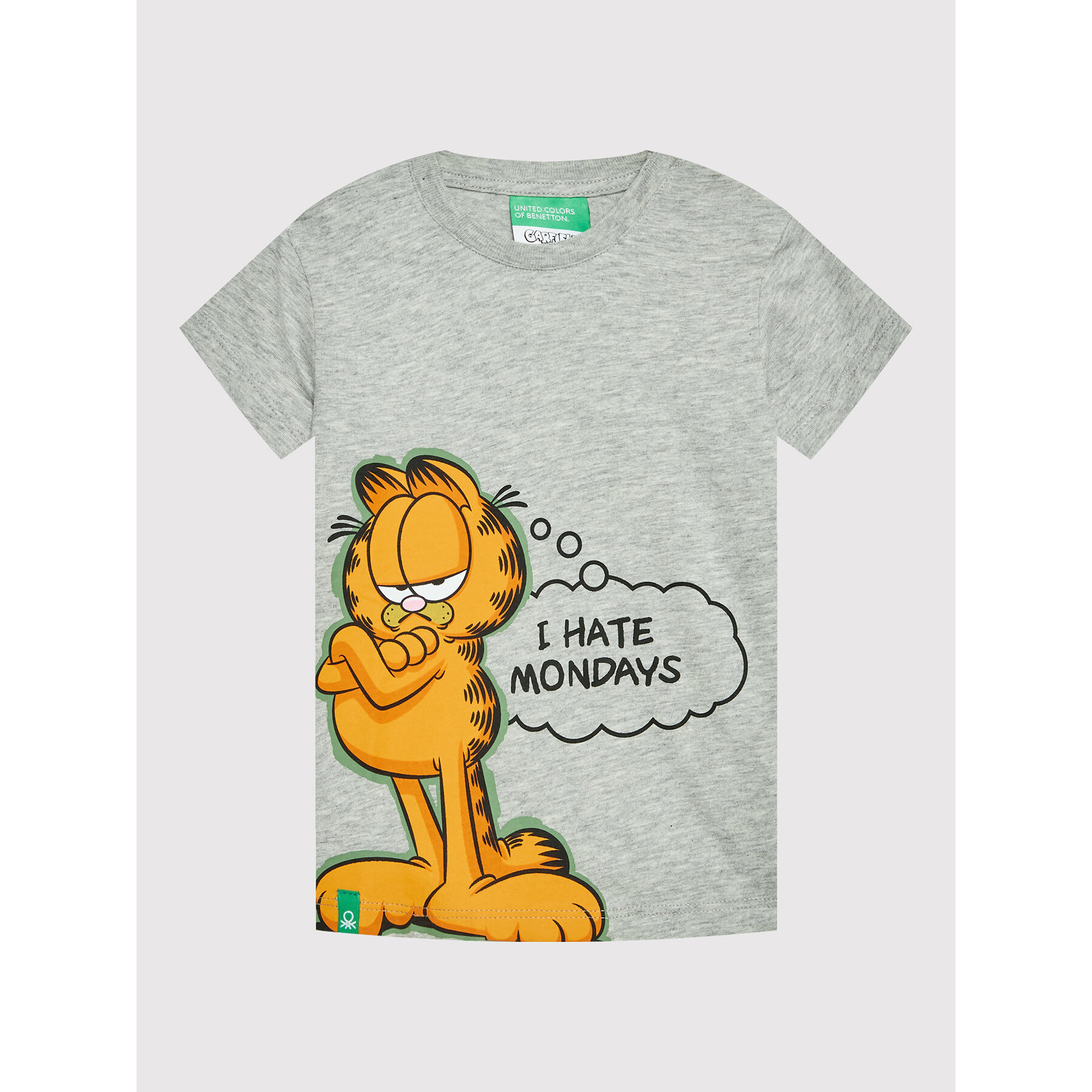 United Colors Of Benetton T-Shirt Garfield 3096G103U Szary Regular Fit