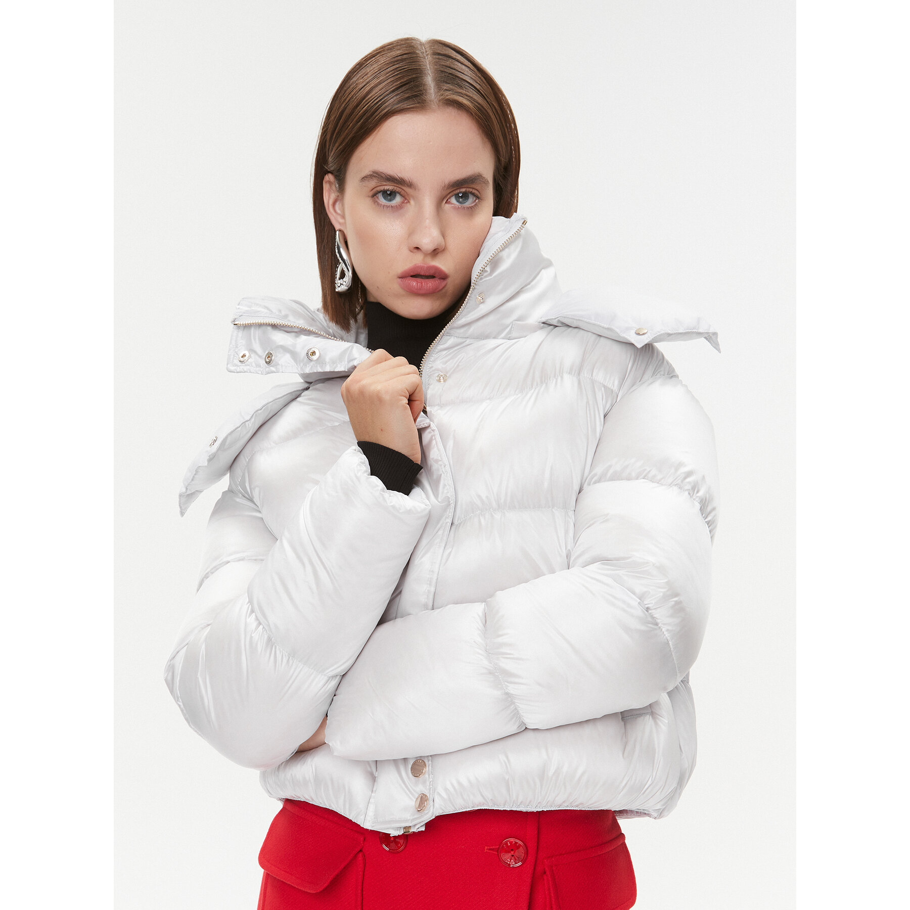 Patrizia Pepe Kurtka puchowa 2O0050/A9M0-W356 Biały Regular Fit
