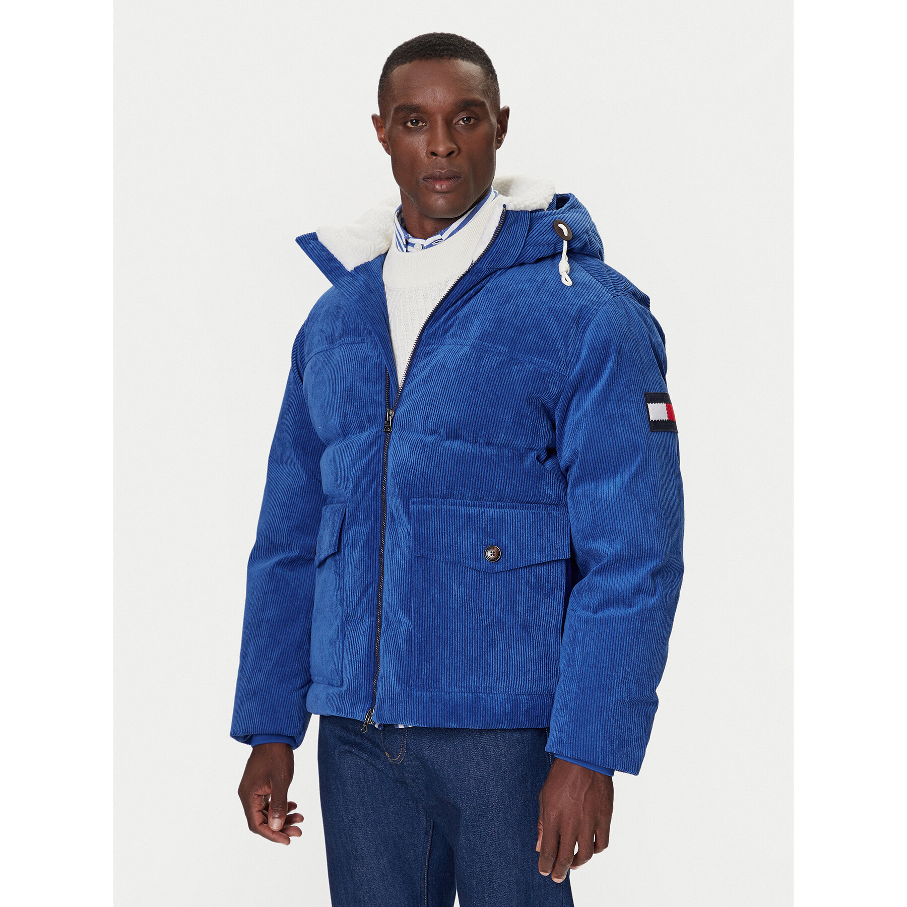 Tommy Hilfiger Kurtka puchowa MW0MW41361 Niebieski Regular Fit