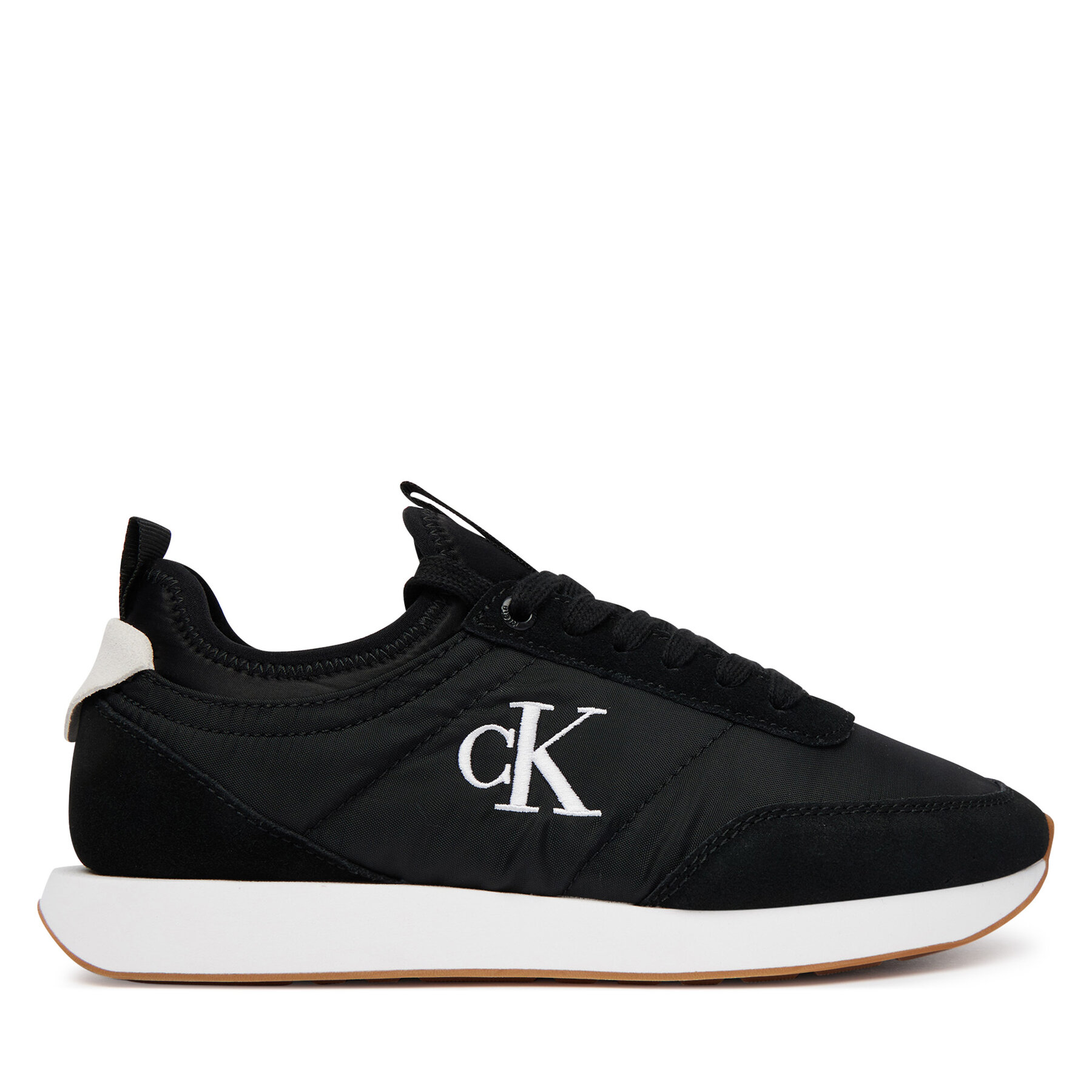 Calvin Klein Sneakersy Retro Runner Lace Up Sock YW0YW02060 Czarny
