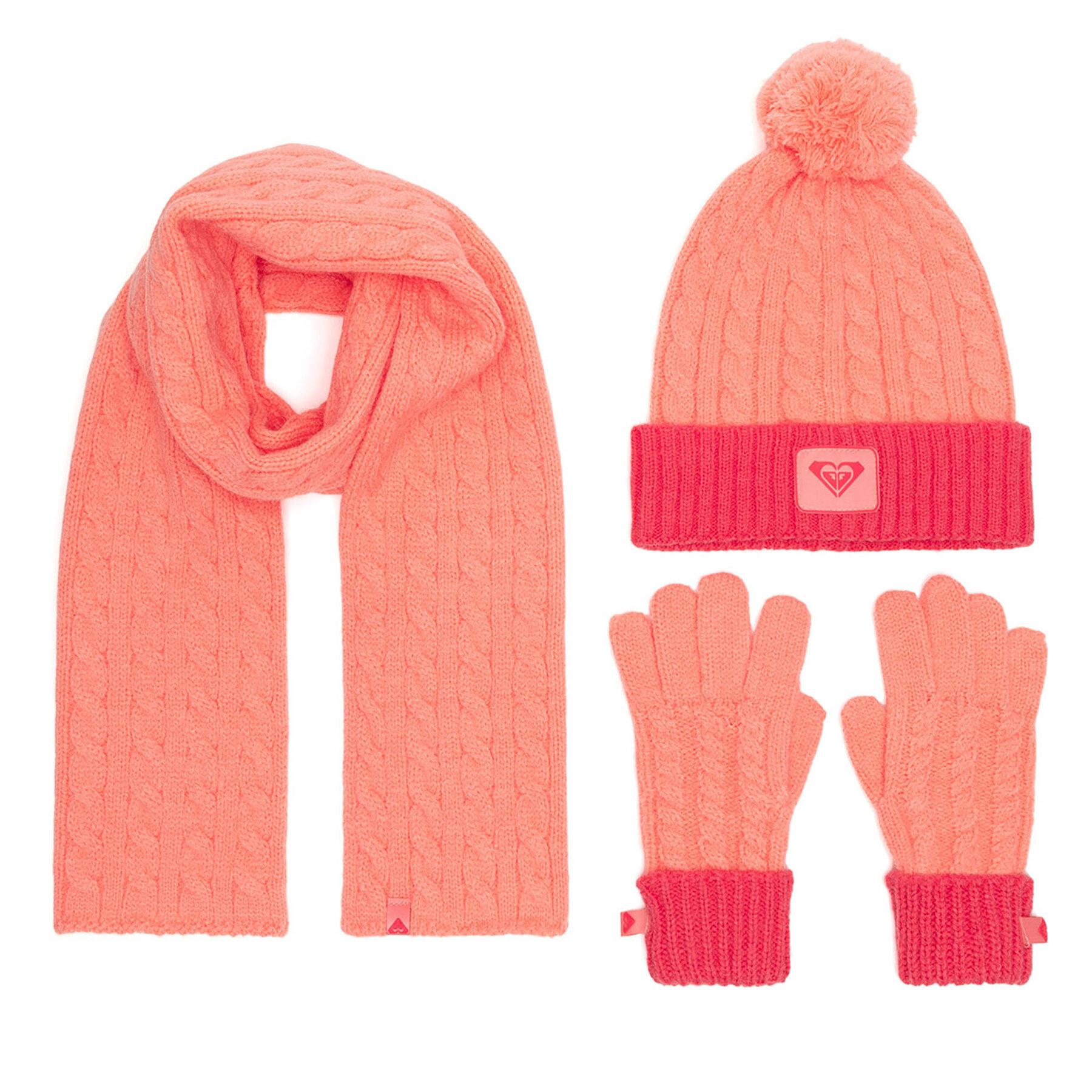 Roxy Zestaw czapka, szalik i rękawiczki RX-KF-001-AW24 Pomarańczowy