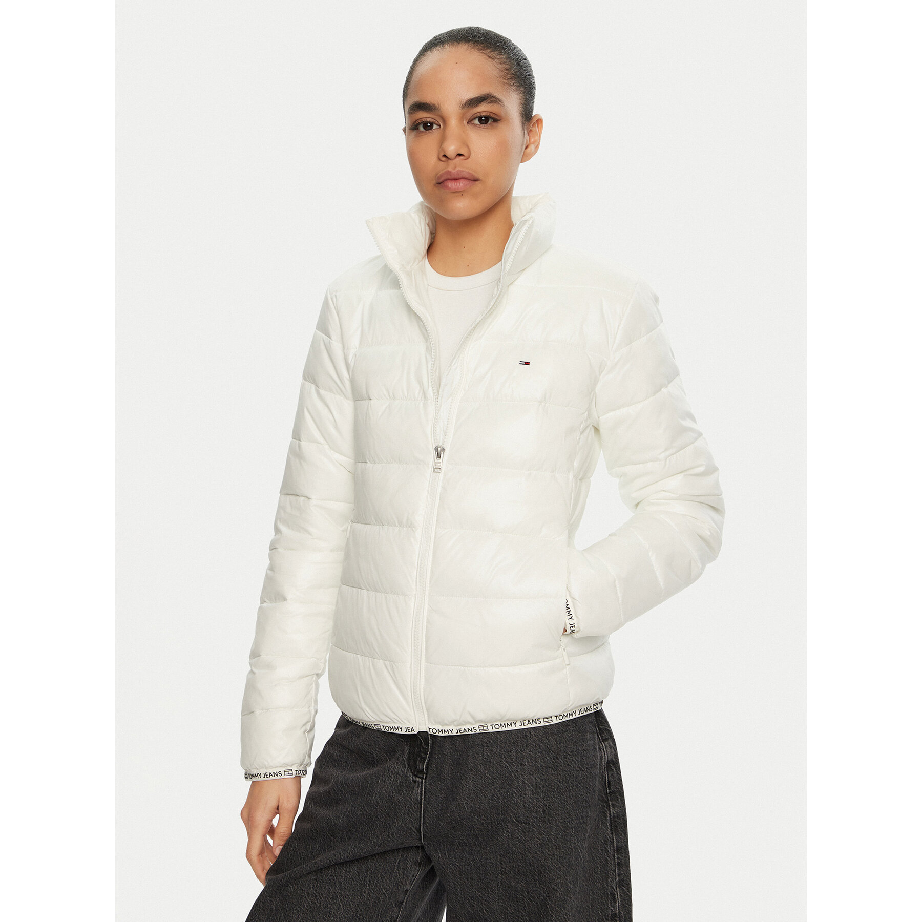 Tommy Jeans Kurtka zimowa Essential DW0DW19312 Écru Regular Fit