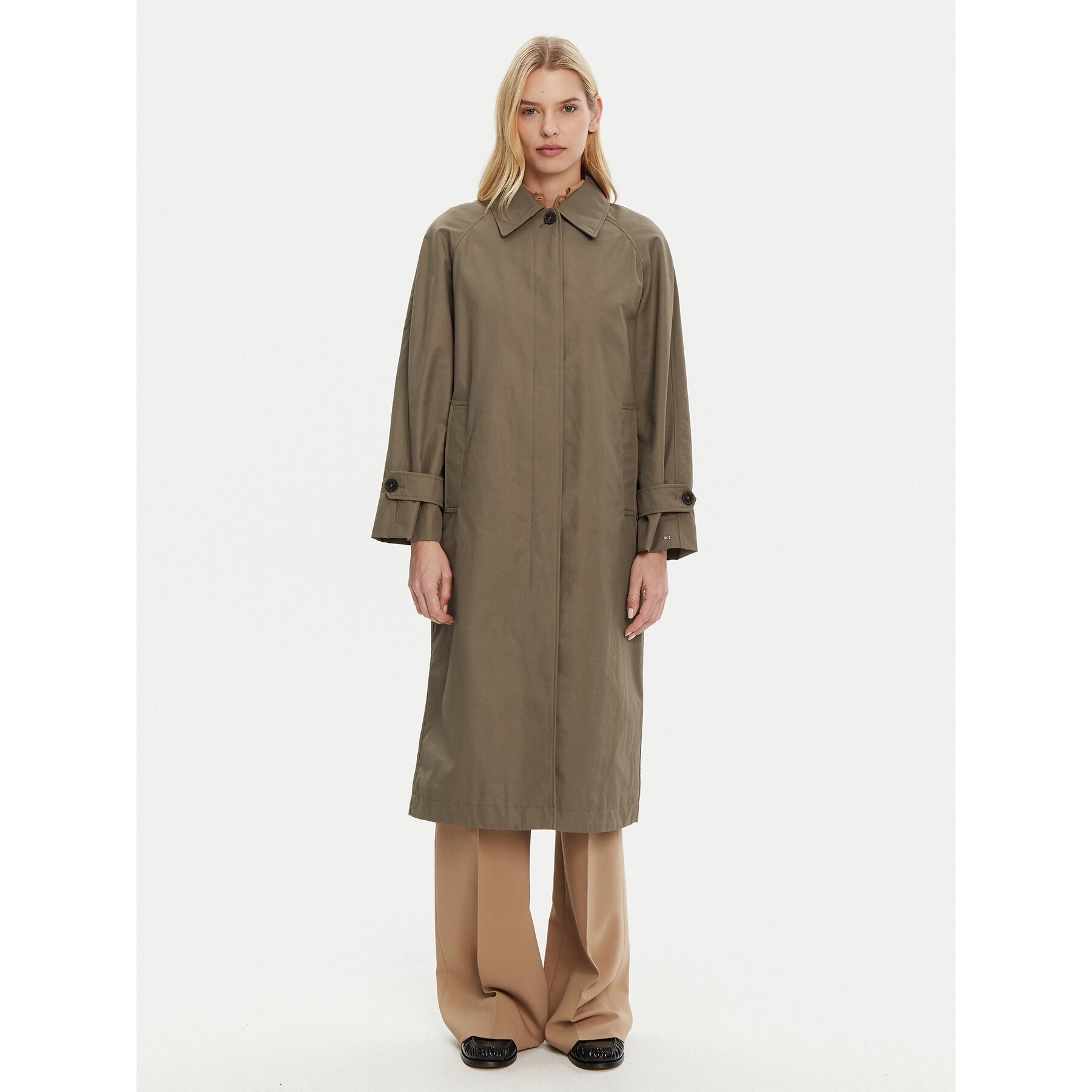 Tommy Hilfiger Płaszcz przejściowy WW0WW44412 Brązowy Relaxed Fit