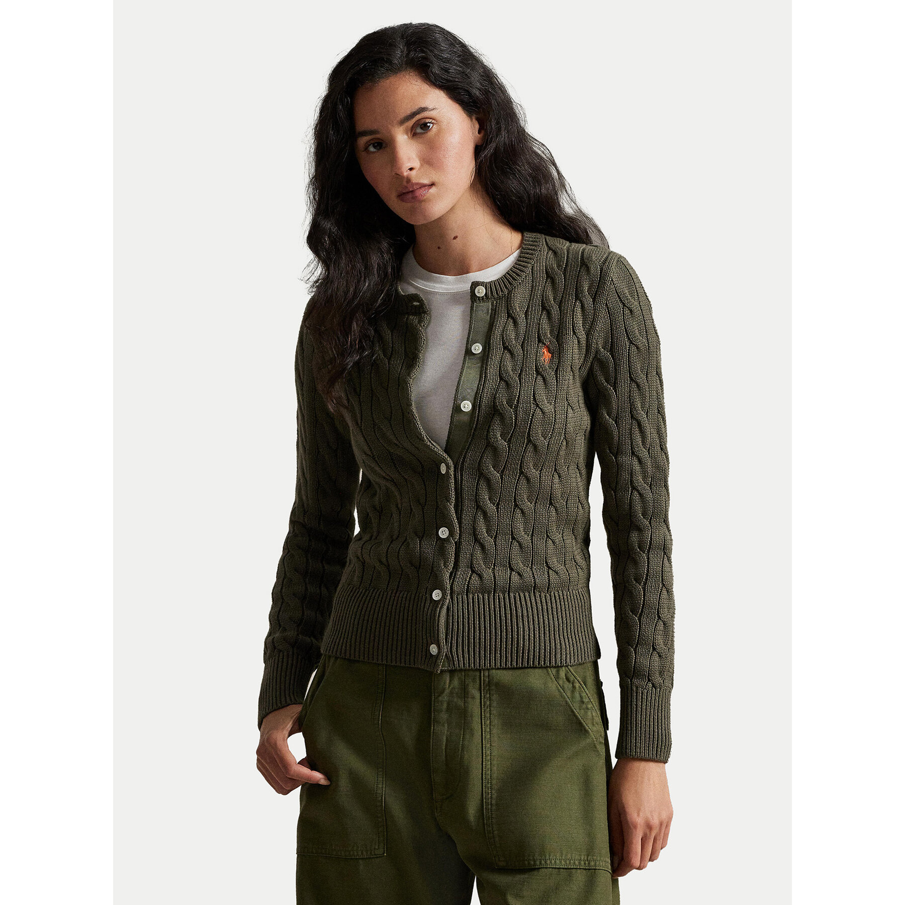 Polo Ralph Lauren Kardigan 211971868500 Zielony Slim Fit