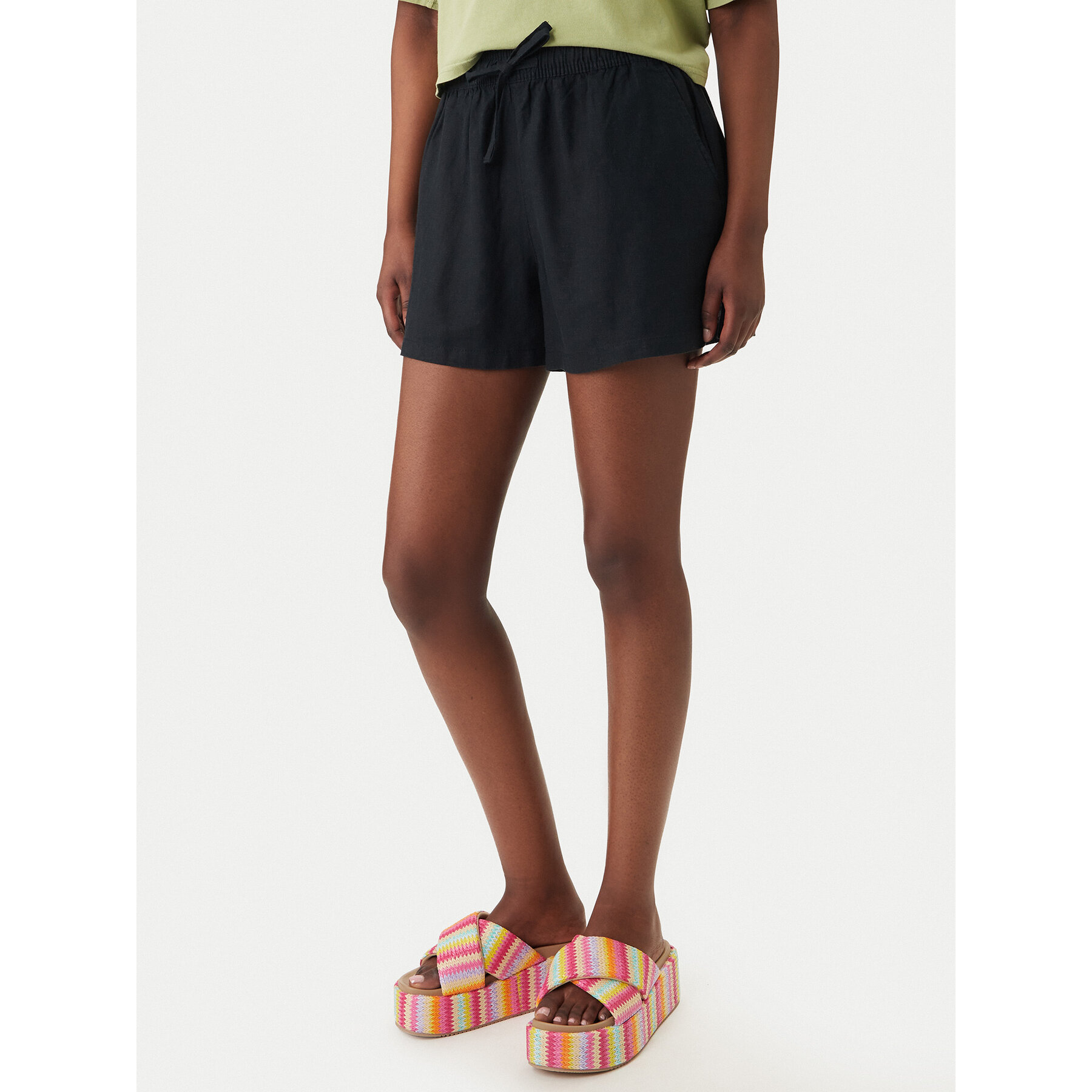 Roxy Szorty materiałowe Lekeitio Break ERJNS03490 Czarny Regular Fit