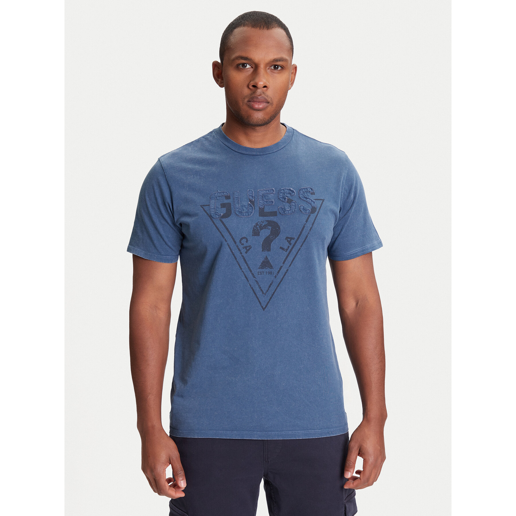 Guess T-Shirt M5YI42 KBW41 Granatowy Regular Fit