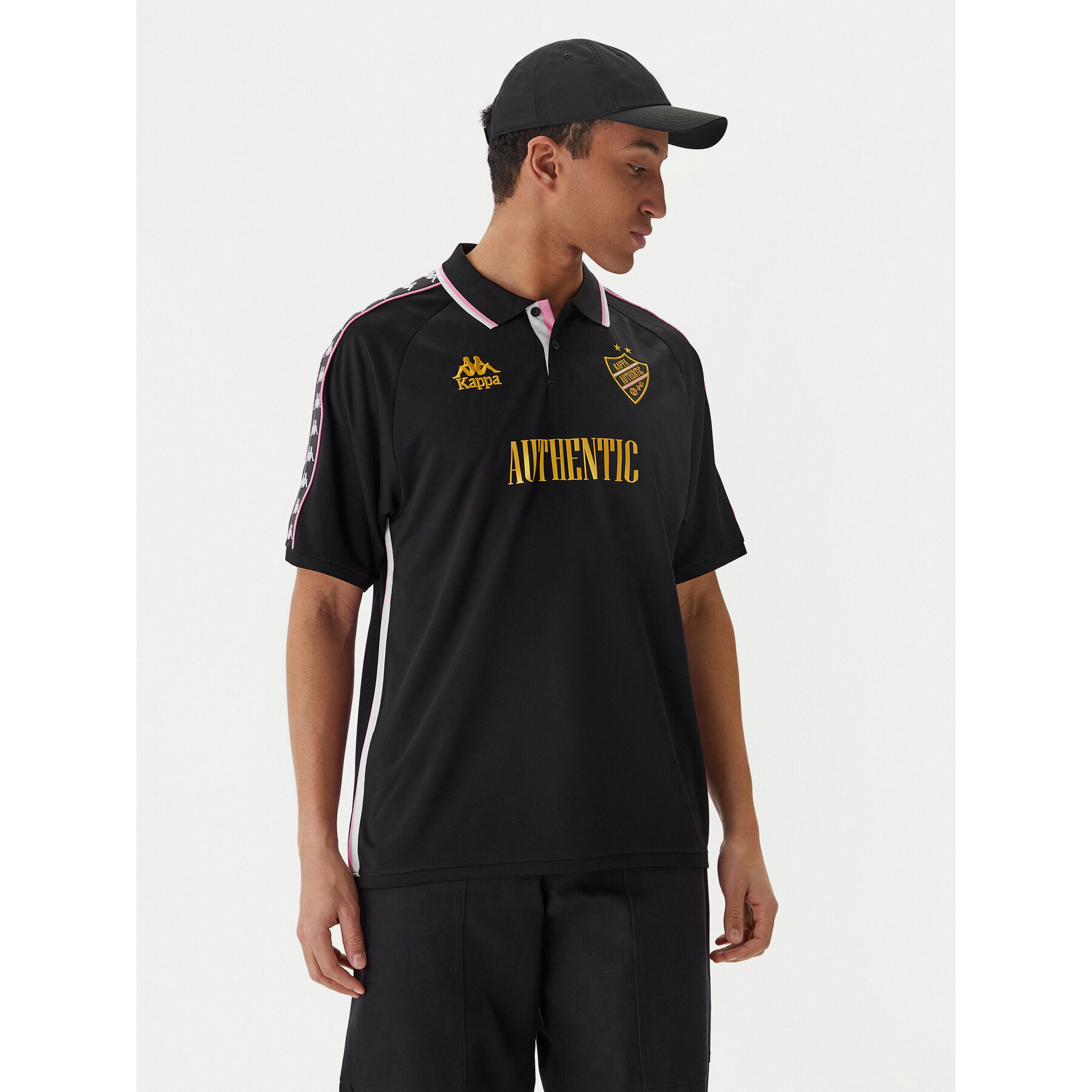 Kappa Koszulka techniczna Banda Stafen 38254UW Czarny Comfort Fit