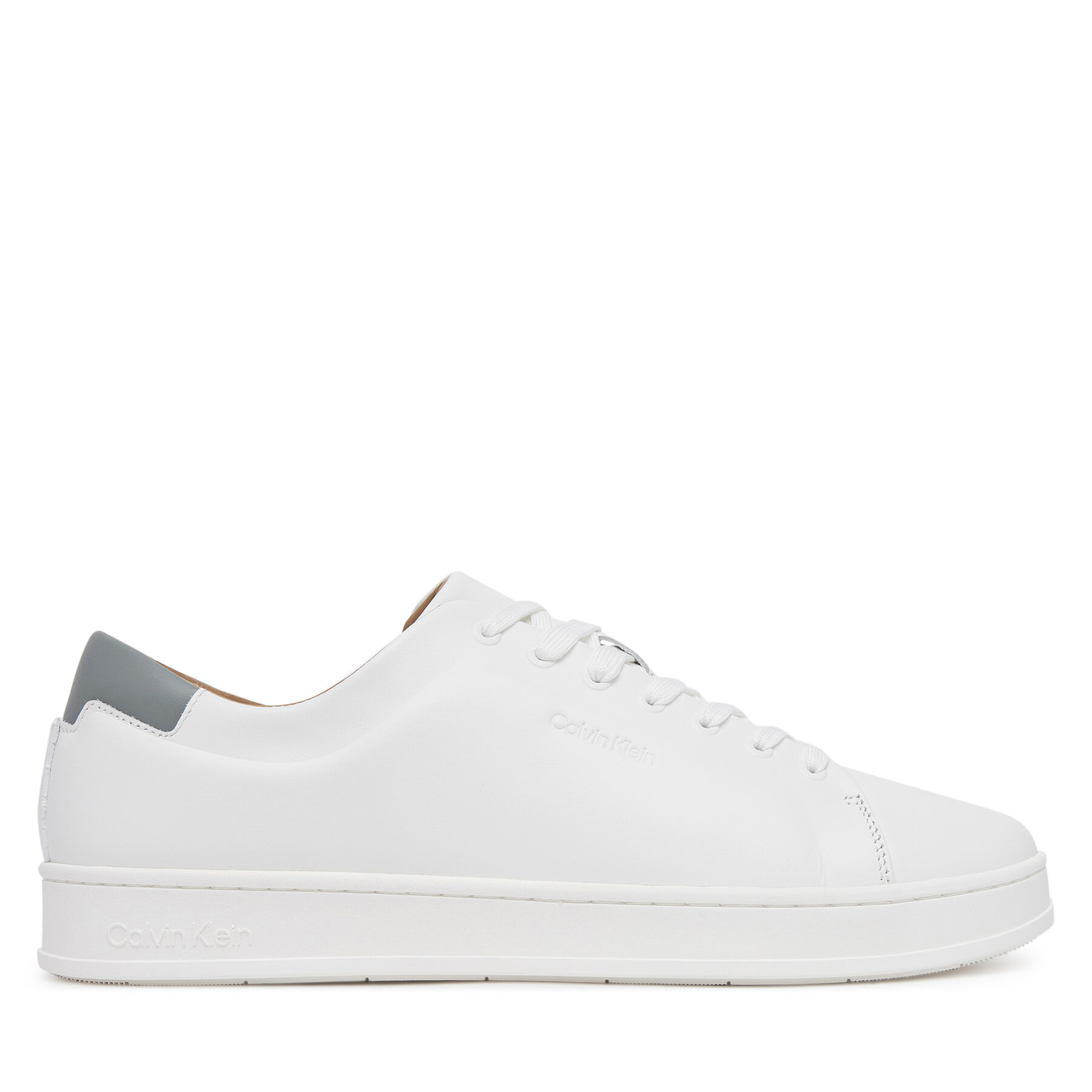 Calvin Klein Sneakersy Pure Low Laceup Cupsole Hf Lth HM0HM01859 Biały