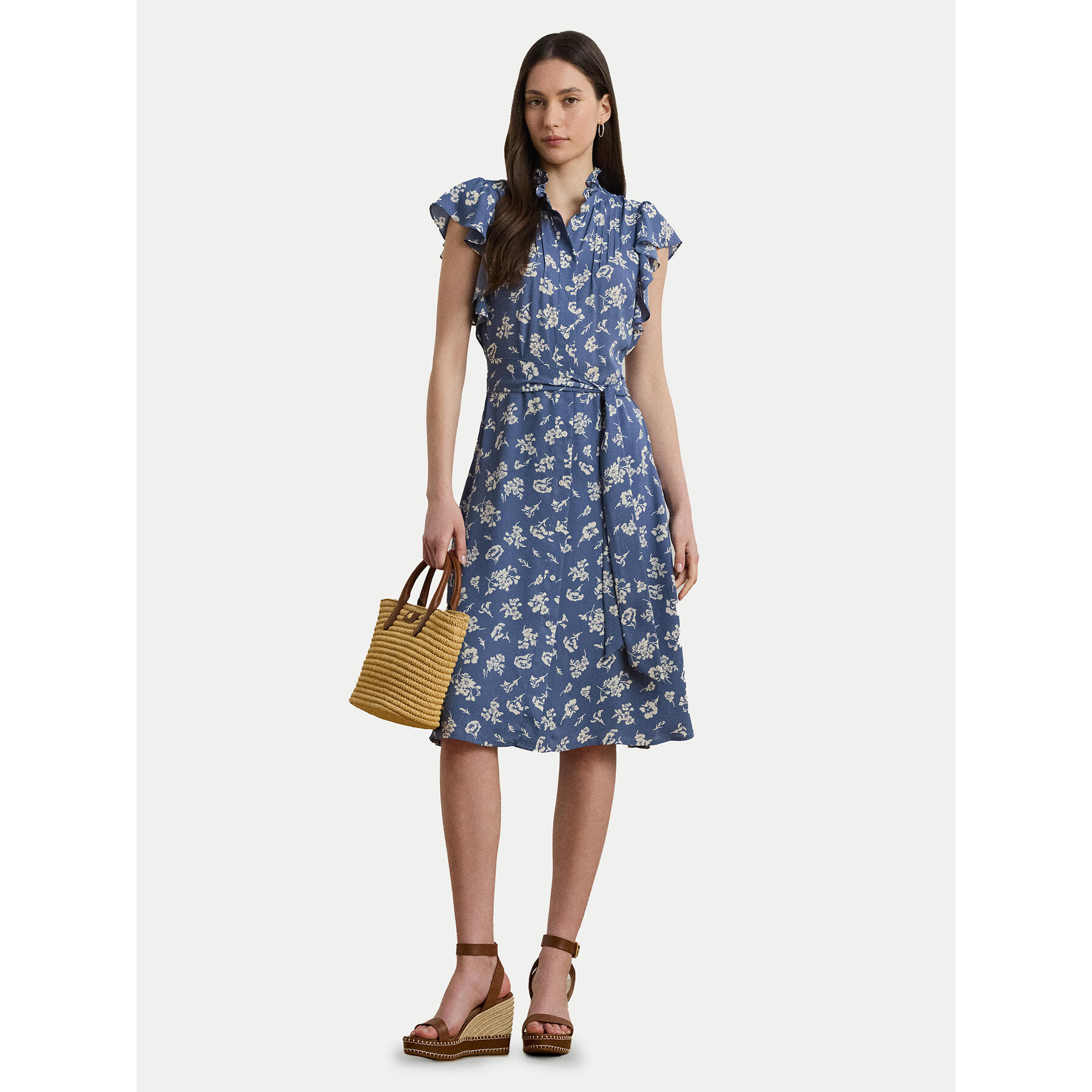 LAUREN RALPH LAUREN Sukienka koszulowa 200970726001 Niebieski Regular Fit