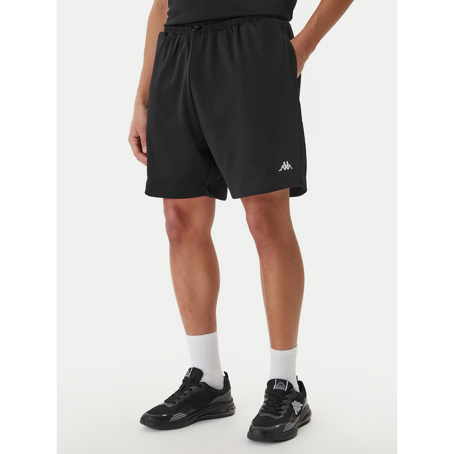 Kappa Szorty sportowe Authentic Sumit 342286W Czarny Regular Fit